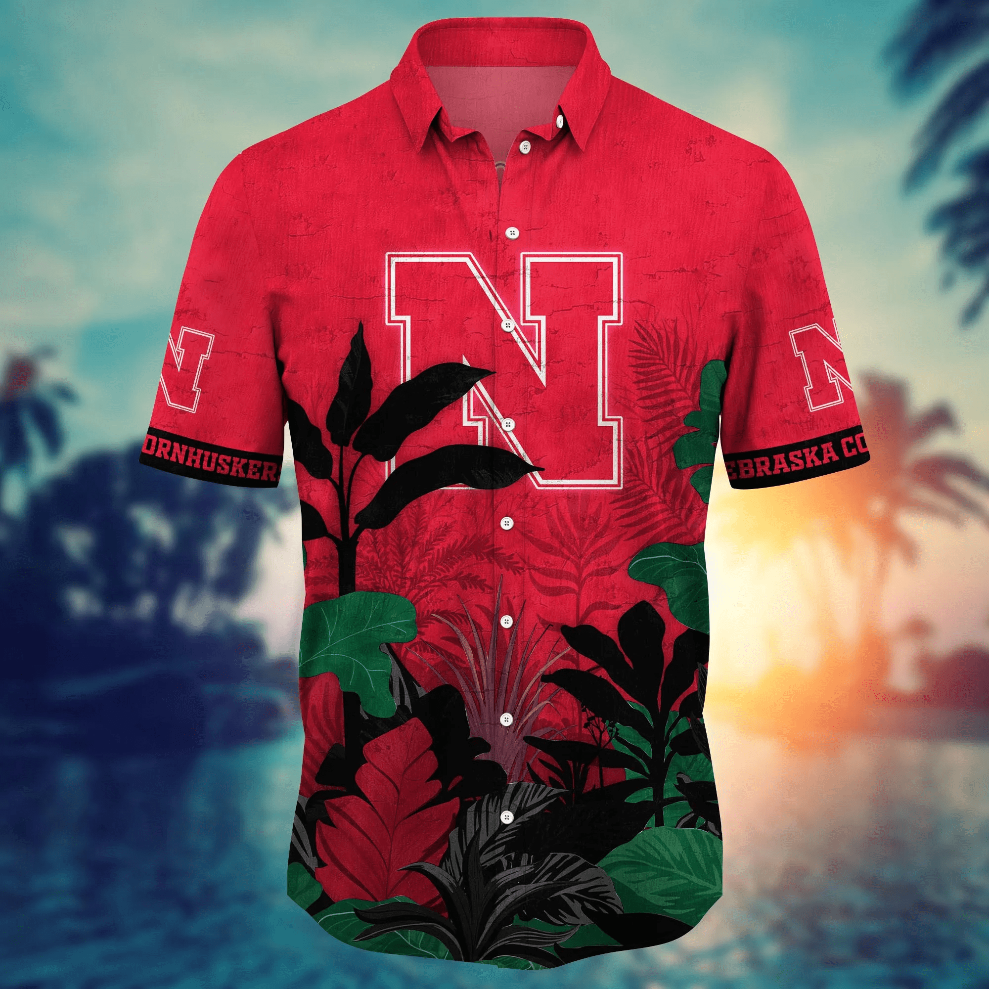 Nebraska Cornhuskers NCAA Hawaiian Shirt Sandcastles Aloha Shirt