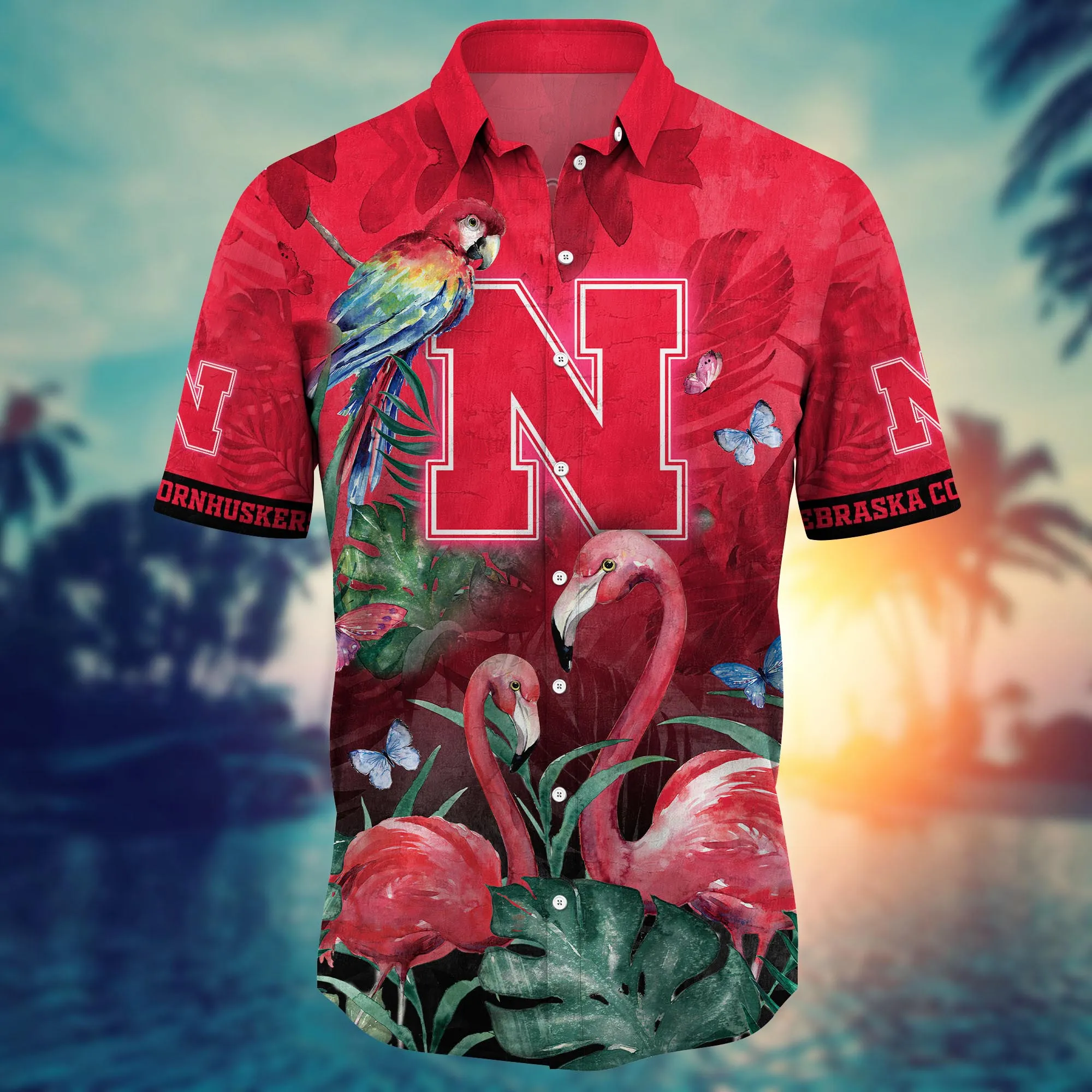 Nebraska Cornhuskers NCAA Hawaiian Shirt Swimsuits Aloha Shirt