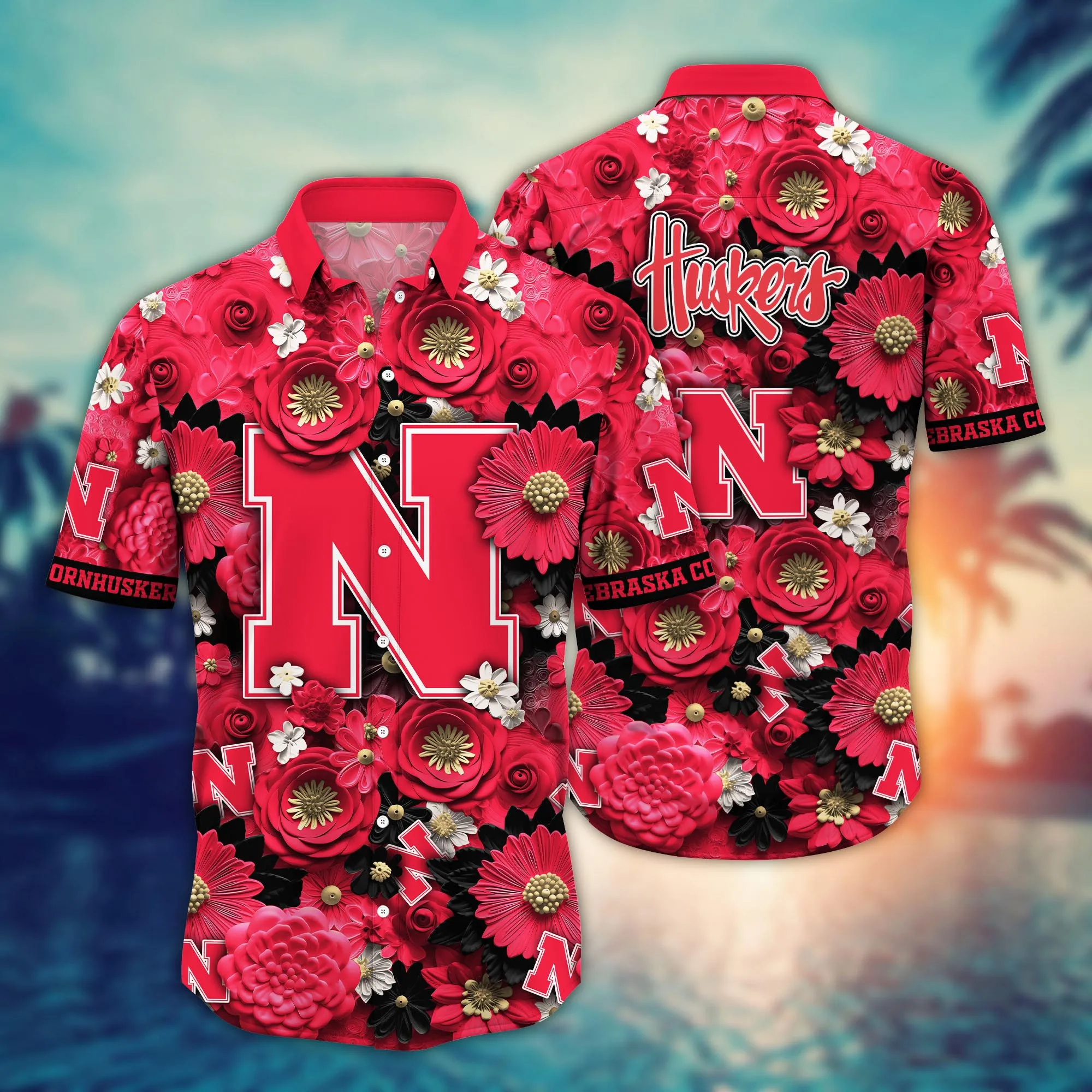 Nebraska Cornhuskers NCAA Hawaiian Shirt Trending For This Summer Customize Shirt Any Team
