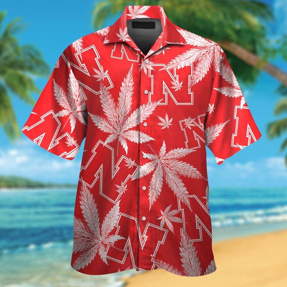 Nebraska Cornhuskers Short Sleeve Button Up Tropical Hawaiian Shirt VER02