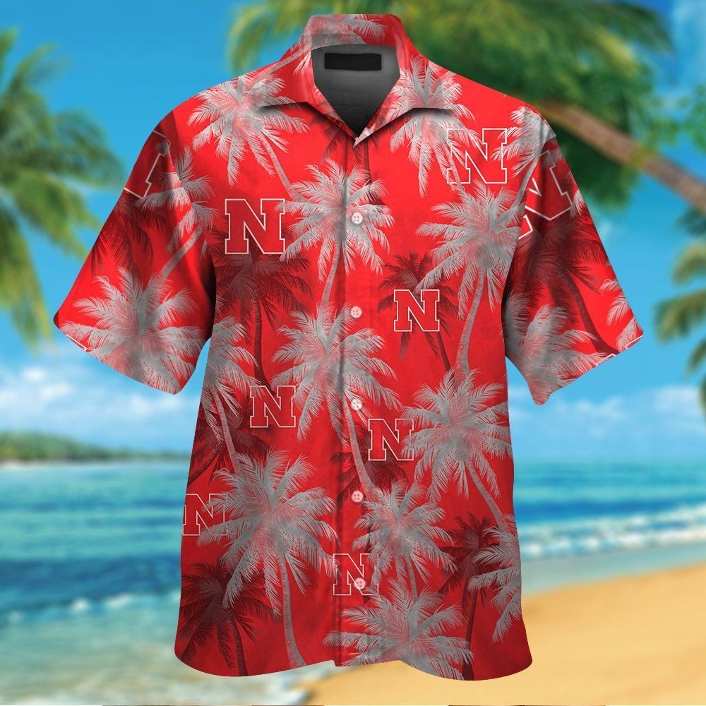Nebraska Cornhuskers Short Sleeve Button Up Tropical Hawaiian Shirt VER05