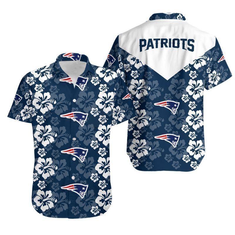 New England Patriots Flowers Hawaiian Shirt and Shorts: Summer Collection