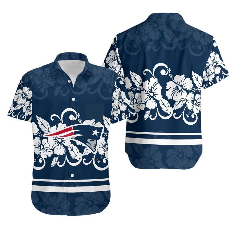 New England Patriots Hibiscus Flowers Hawaiian Shirt and Shorts: Summer Collection
