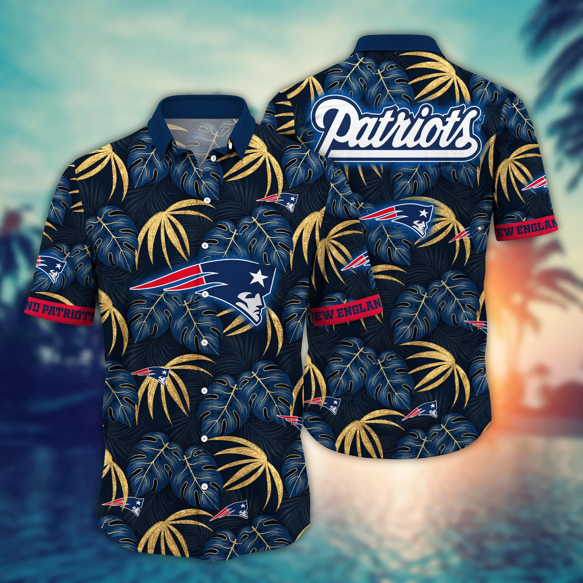 New England Patriots NFL Hawaiian Shirt Heat Aloha Shirt New England Patriots NFL Hawaiian Shirt Heat Aloha Shirt