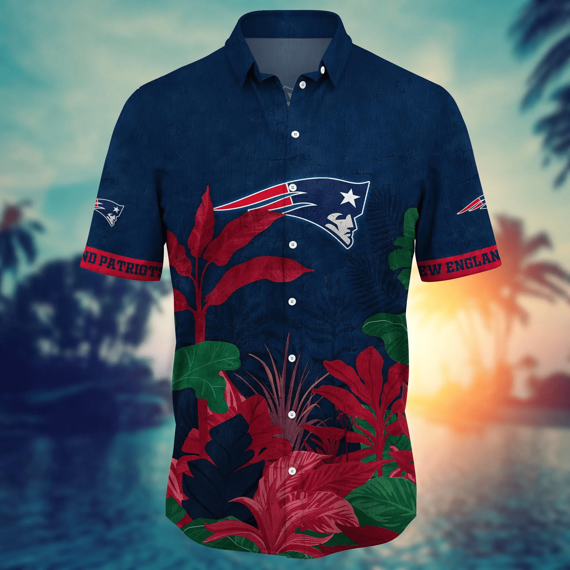 New England Patriots NFL Hawaiian Shirt Hiking Aloha Shirt