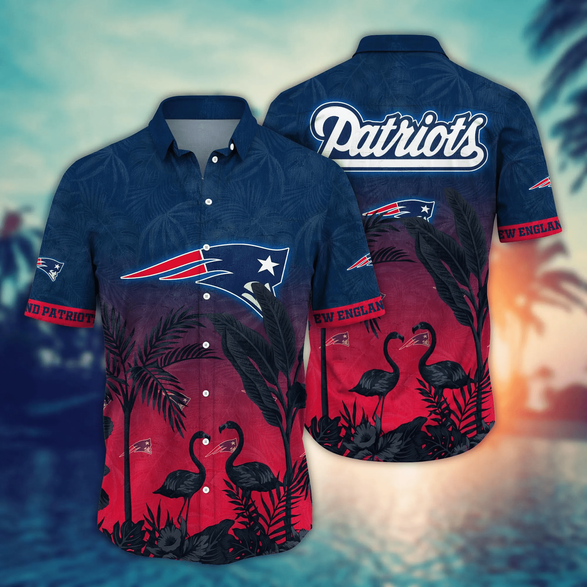 New England Patriots NFL Hawaiian Shirt Outdoor Moviestime Aloha Shirt New England Patriots NFL Hawaiian Shirt Outdoor Moviestime Aloha Shirt
