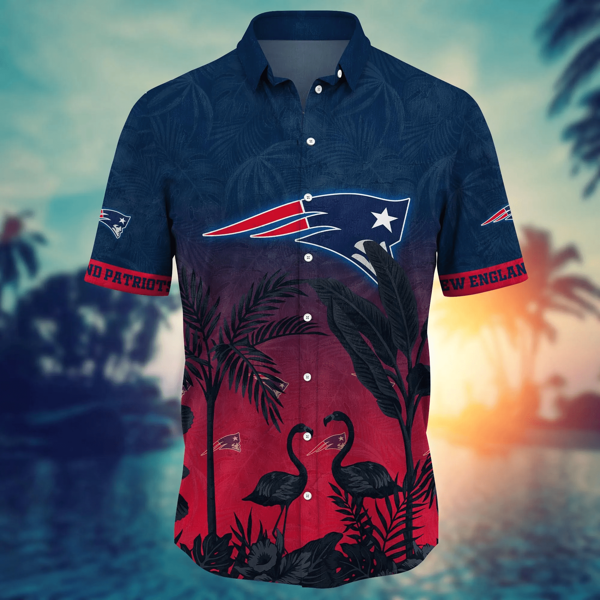 New England Patriots NFL Hawaiian Shirt Outdoor Moviestime Aloha Shirt