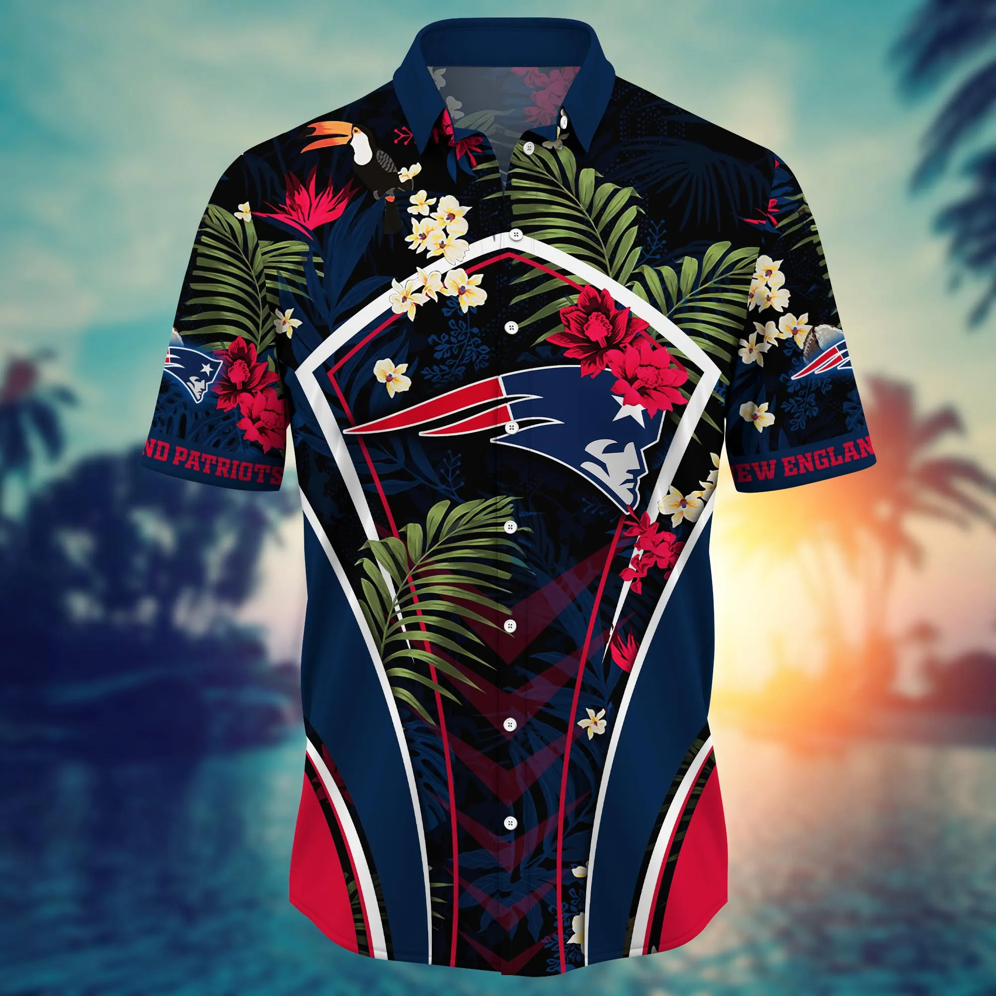 New England Patriots NFL Hawaiian Shirt Starry Nights Aloha Shirt