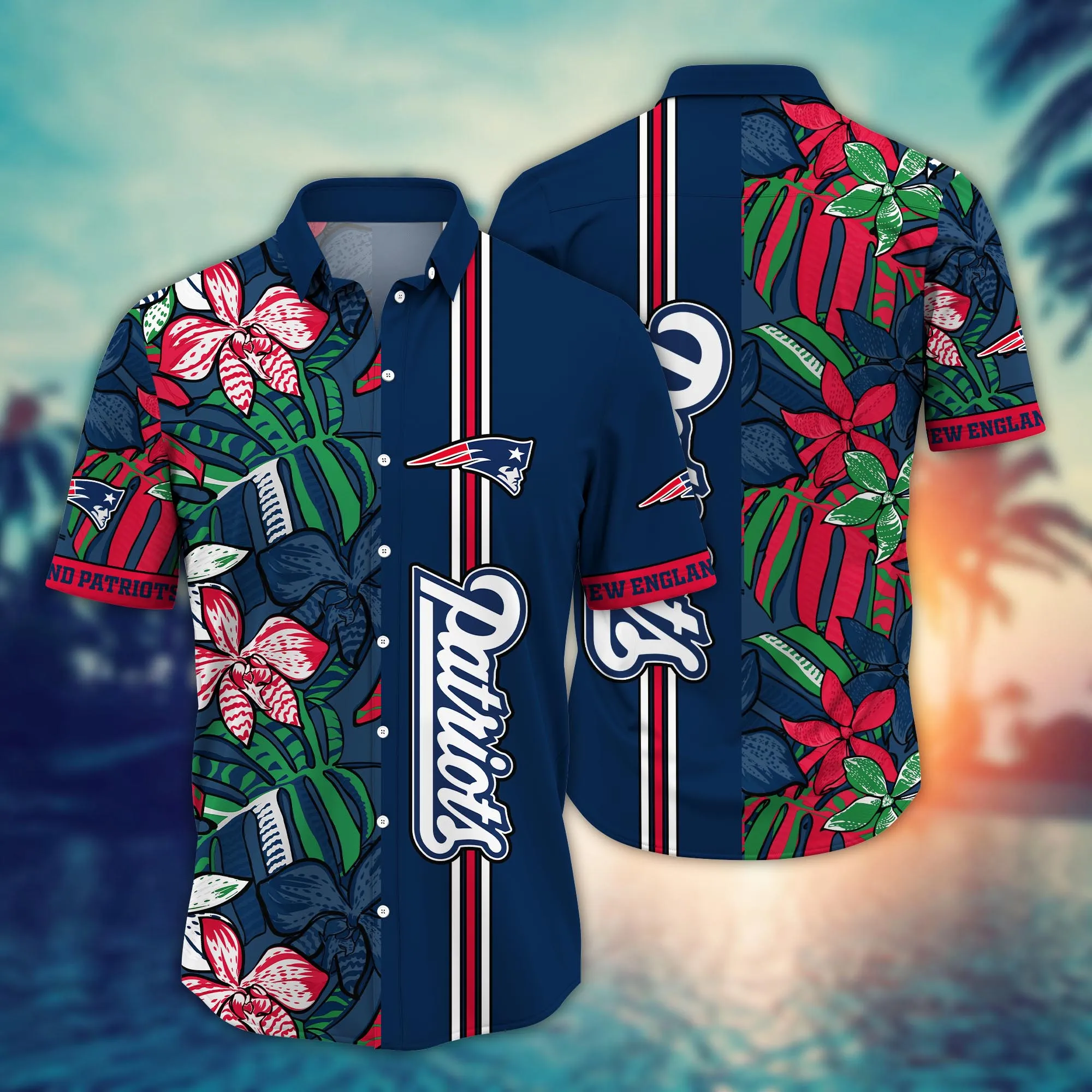 New England Patriots NFL Hawaiian Shirt Tropical Aloha Shirt