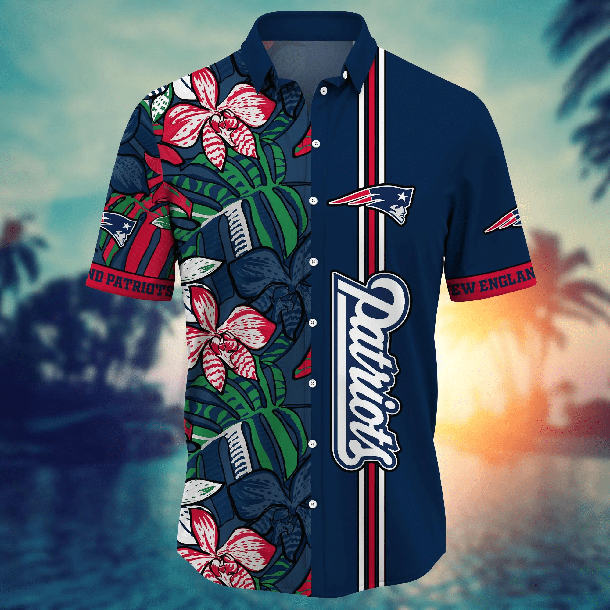 New England Patriots NFL Hawaiian Shirt Tropical Aloha Shirt