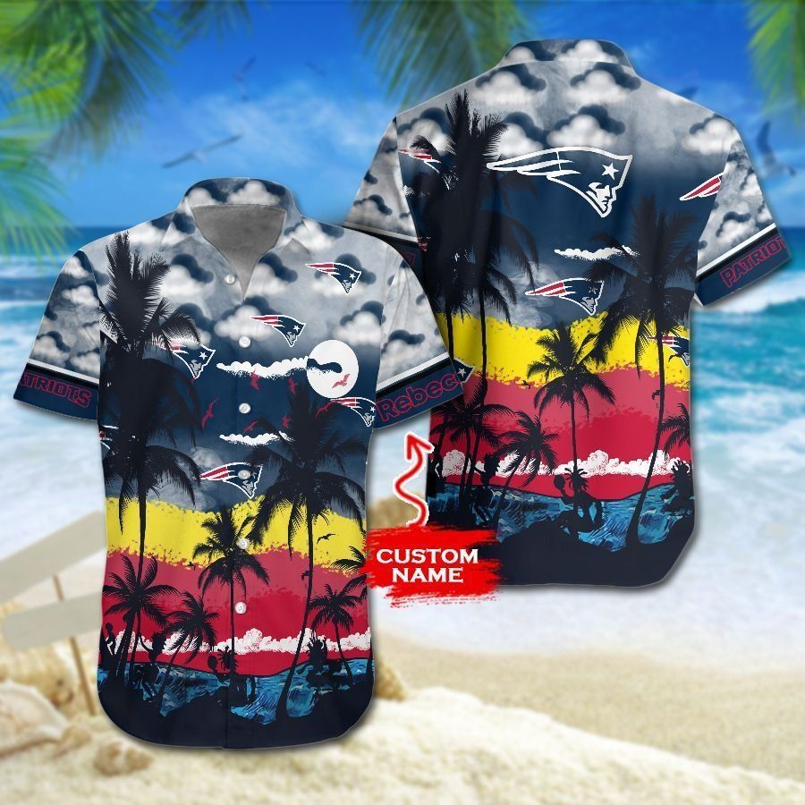 New England Patriots NFL Personalized Gift: Hawaiian Shirt, Graphic Print