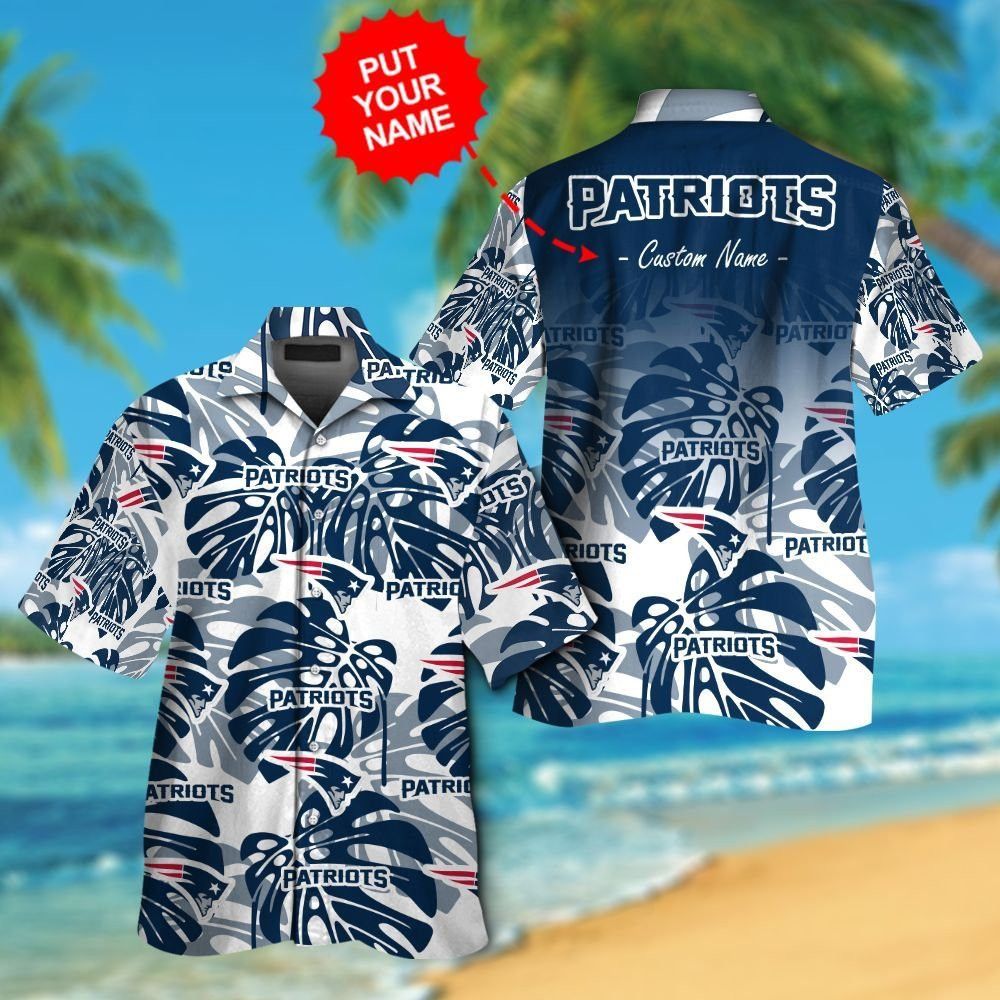 New England Patriots Short Sleeve Button Up Tropical Hawaiian Shirt VER01