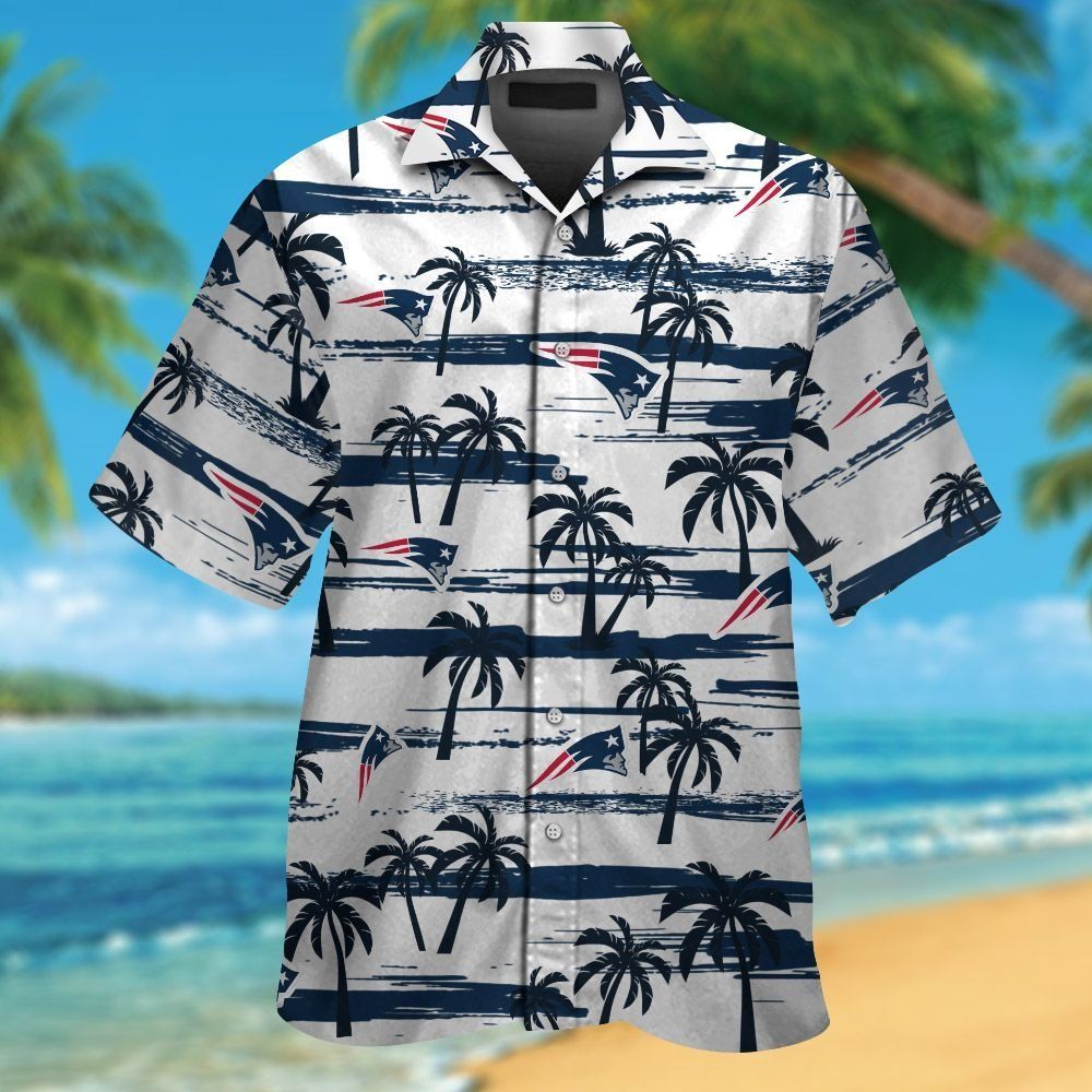 New England Patriots Short Sleeve Button Up Tropical Hawaiian Shirt VER012