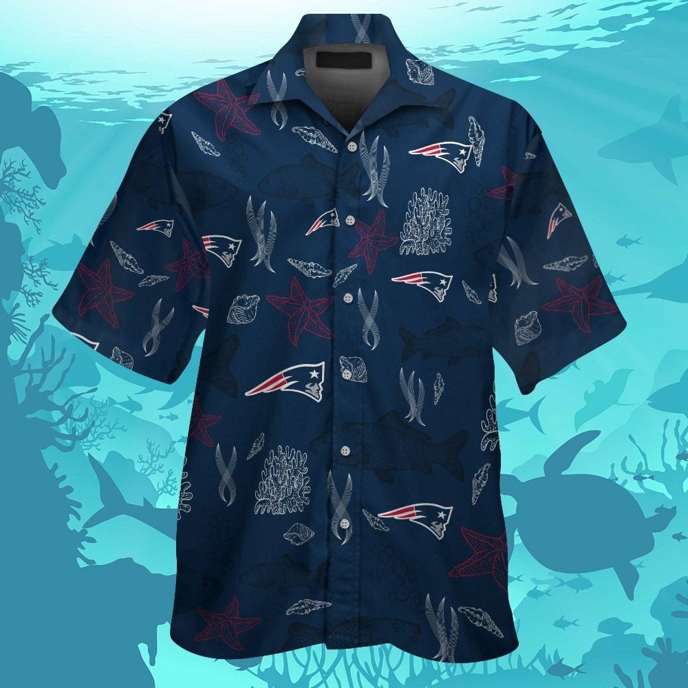 New England Patriots Short Sleeve Button Up Tropical Hawaiian Shirt VER018