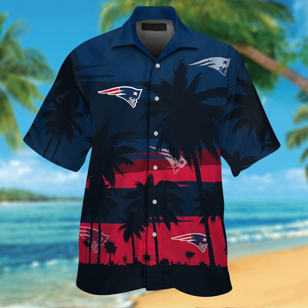 New England Patriots Short Sleeve Button Up Tropical Hawaiian Shirt VER019