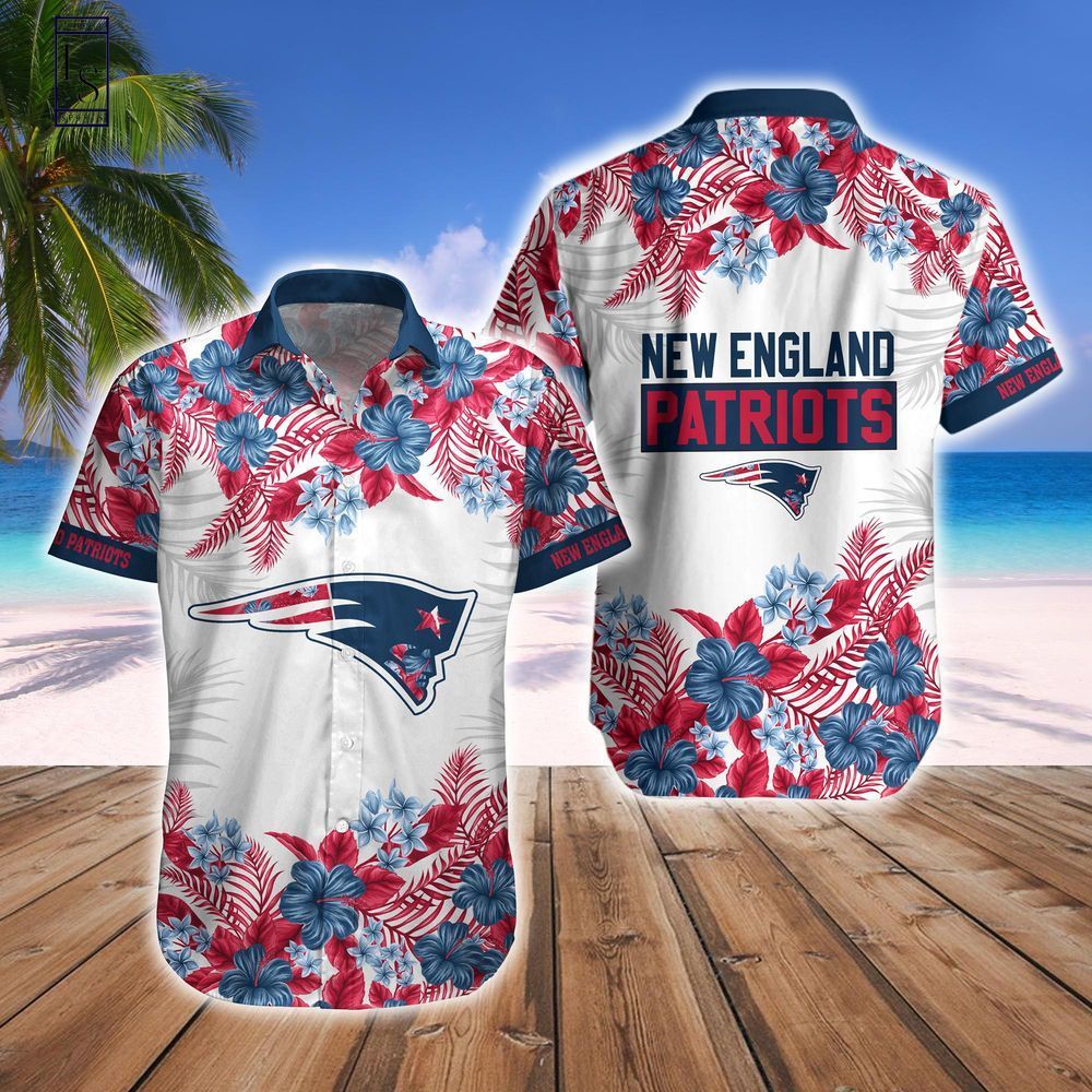 New England Patriots Tropical Style Hawaiian Shirt Short Combo