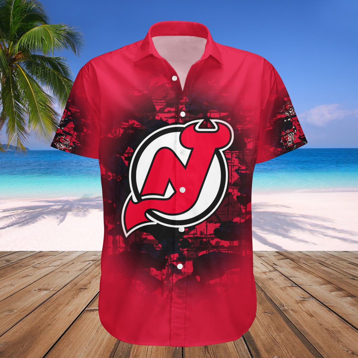 New Jersey Devils Hawaii Shirt Camouflage Vintage – NHL