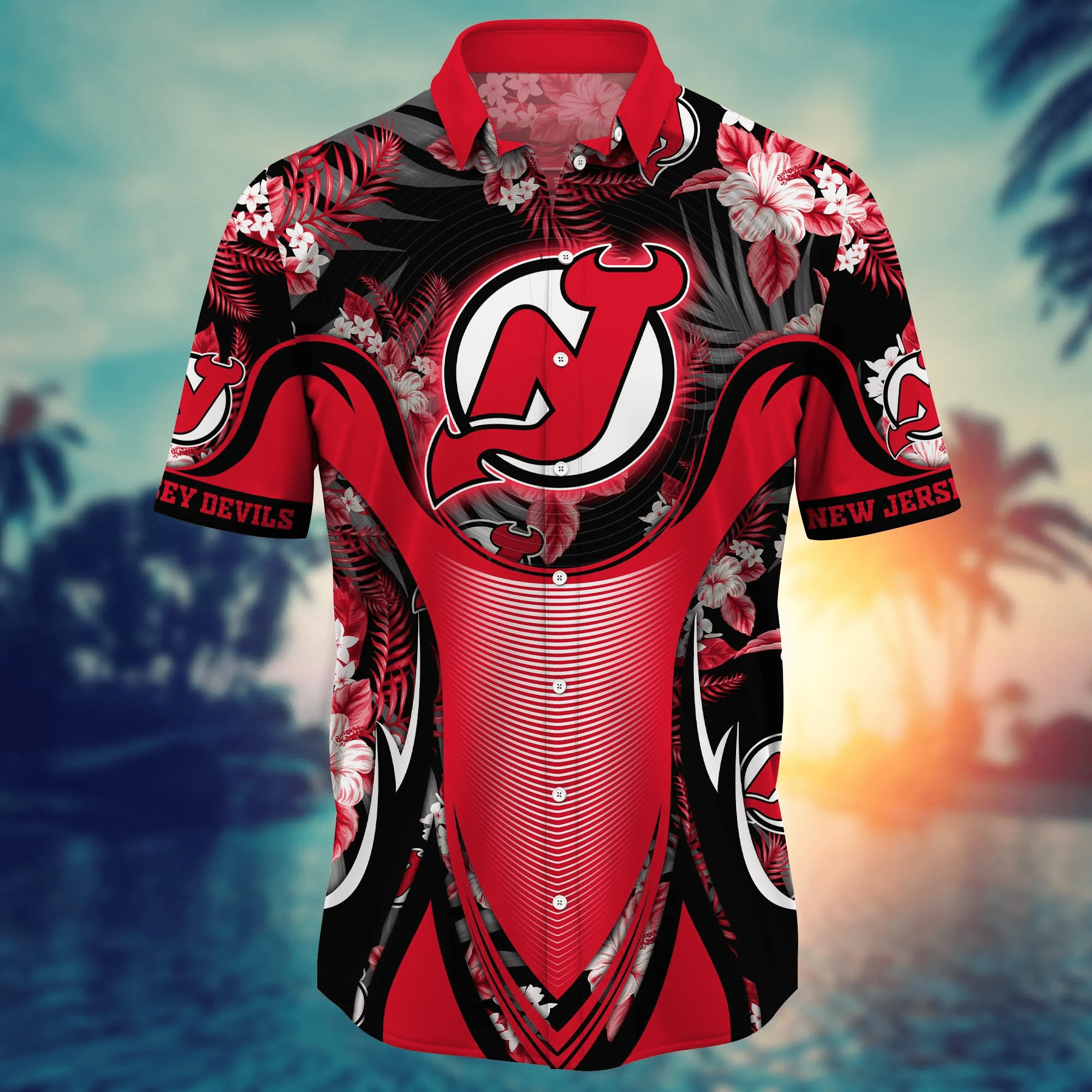 New Jersey Devils NHL Hawaiian Shirt Pool Days Aloha Shirt