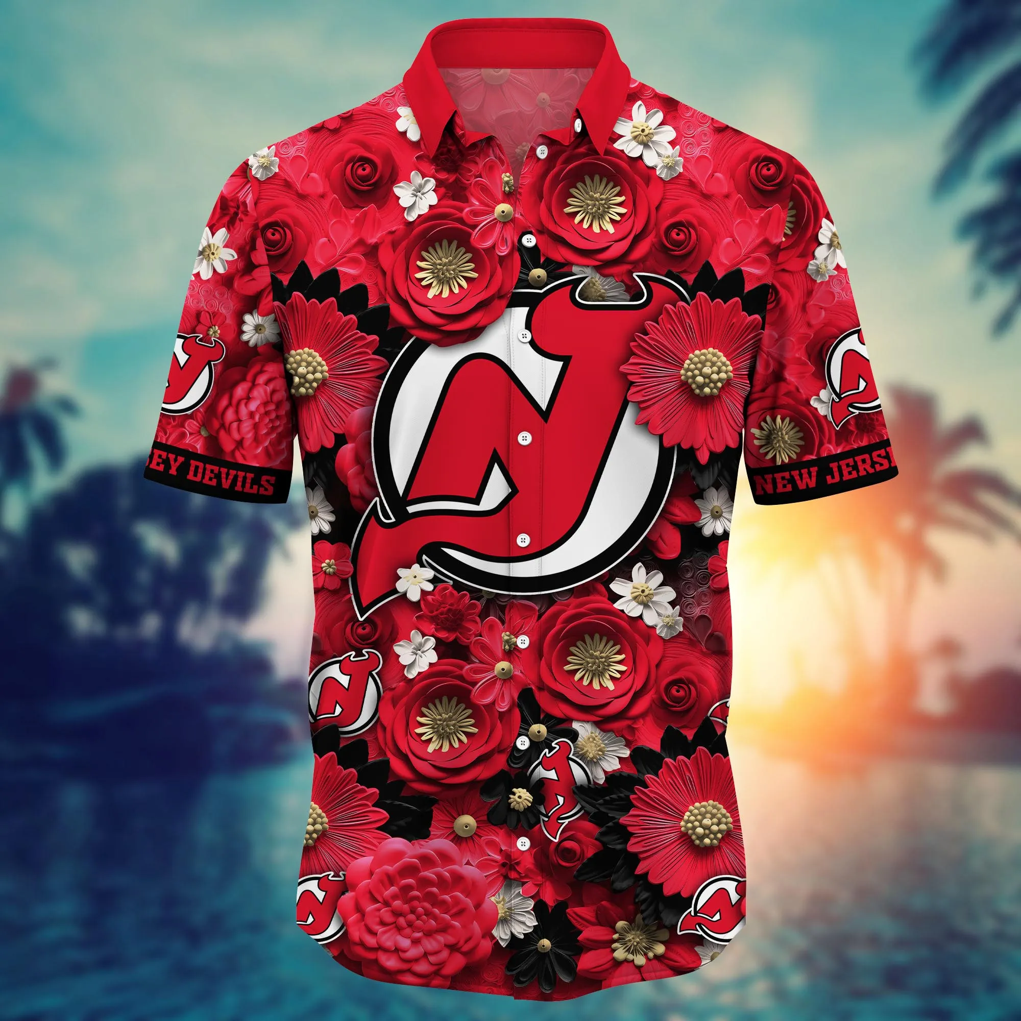 New Jersey Devils NHL Hawaiian Shirt Trending For This Summer Customize Shirt Any Team