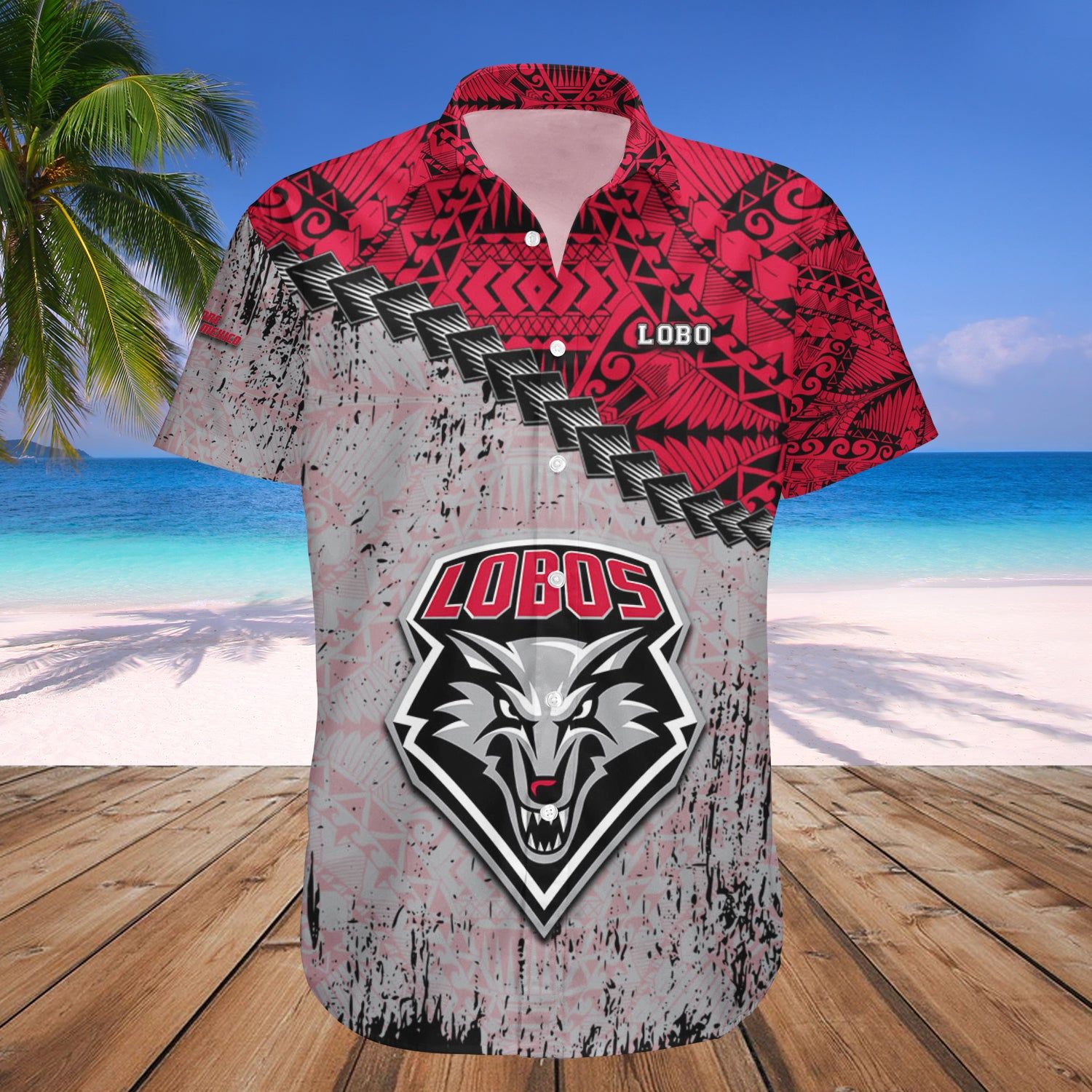 New Mexico Lobos Hawaii Shirt Grunge Polynesian Tattoo – NCAA