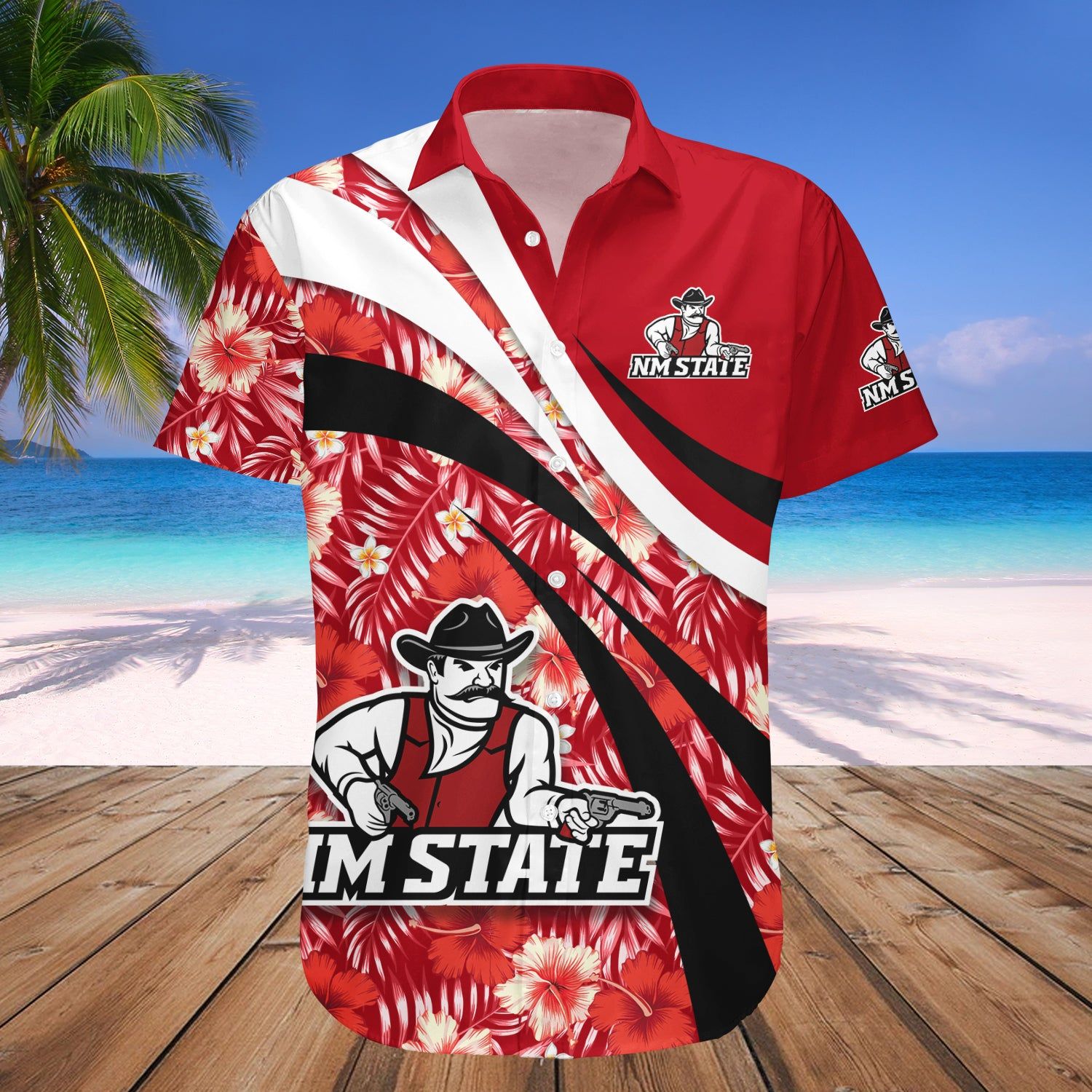 New Mexico State Aggies Hawaii Shirt Hibiscus Sport Style – NCAA