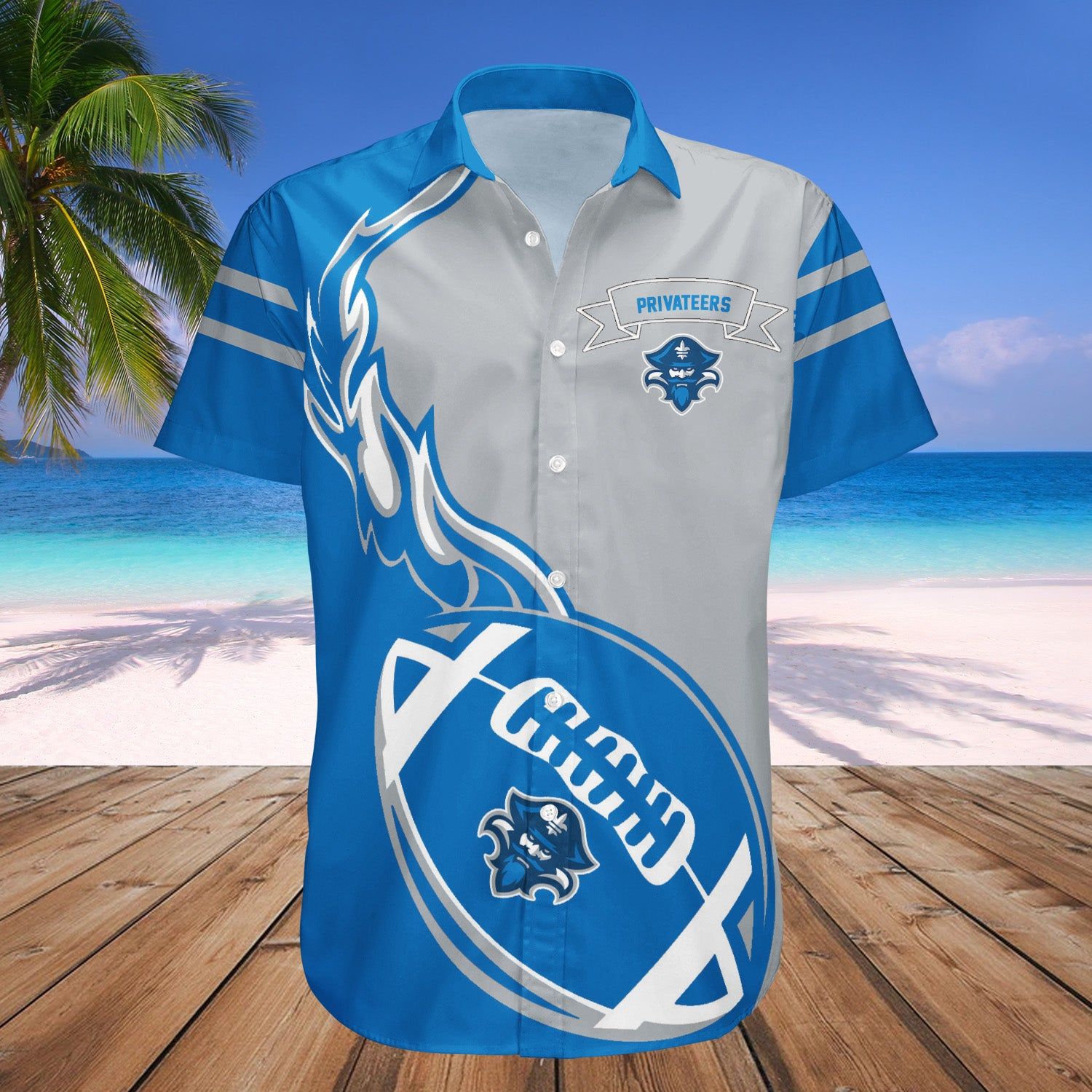 New Orleans Privateers Hawaii Shirt Flame Ball – NCAA