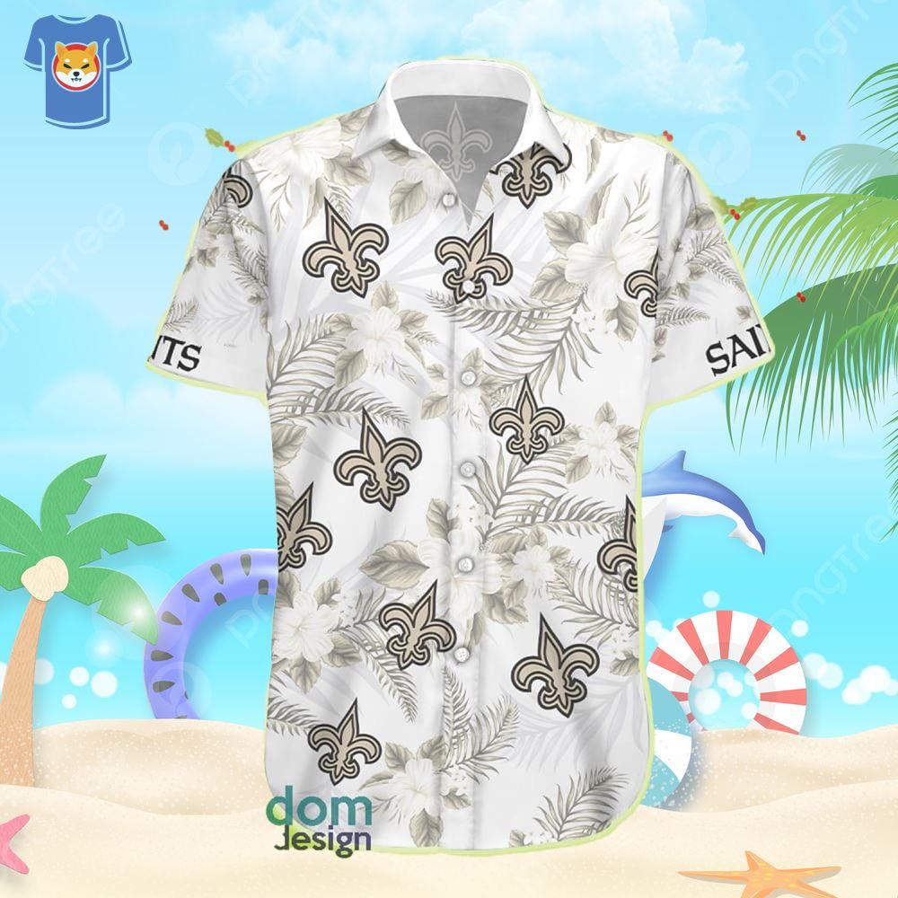 New Orleans Saints Football Floral Aloha Beach Gift Hawaiian Shirt For Men And Women