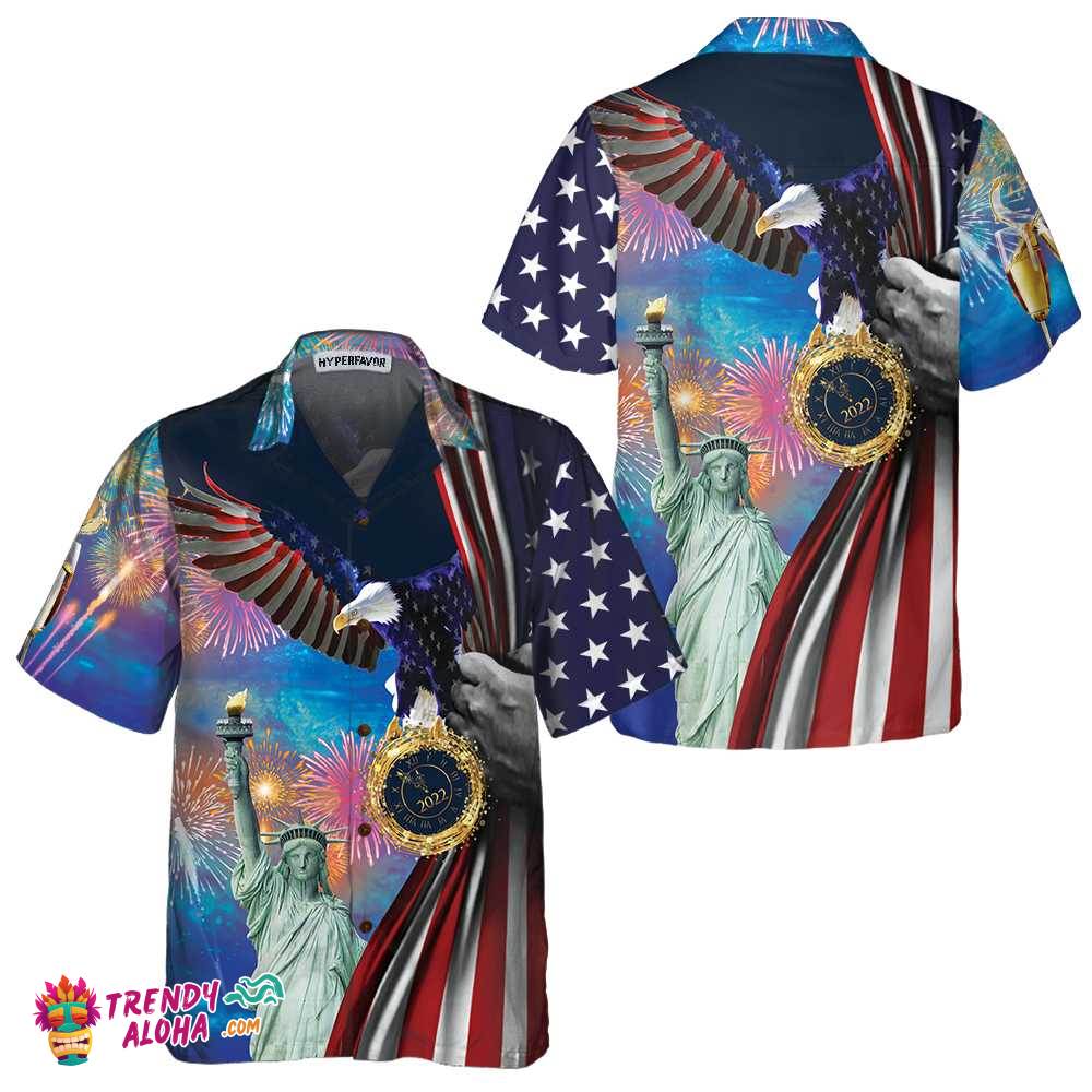 New Year New America Hawaiian Shirt, Happy New Year’s Eve Shirt For Men And Women