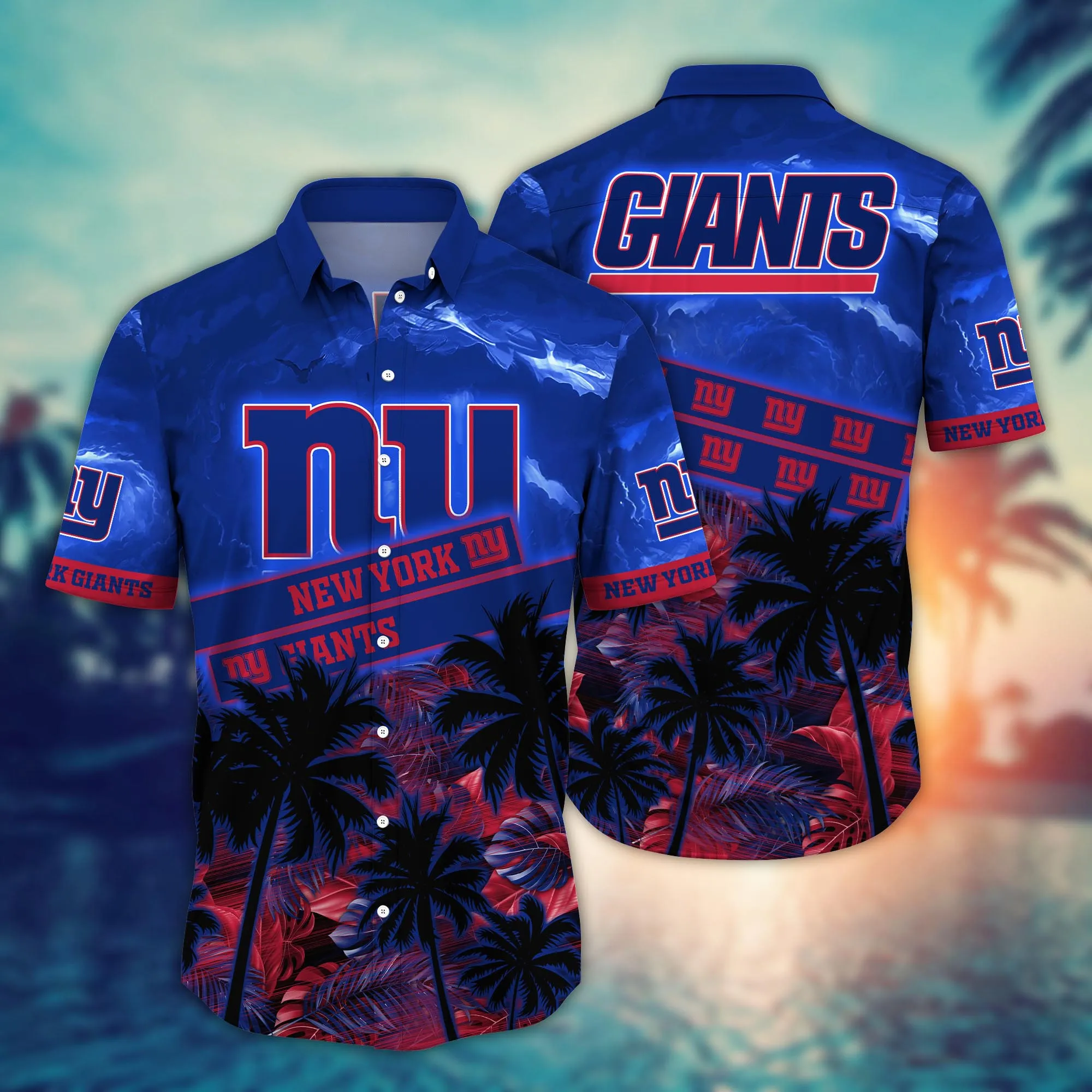 New York Giants NFL Hawaiian Shirt Hot Seasontime Aloha Shirt
