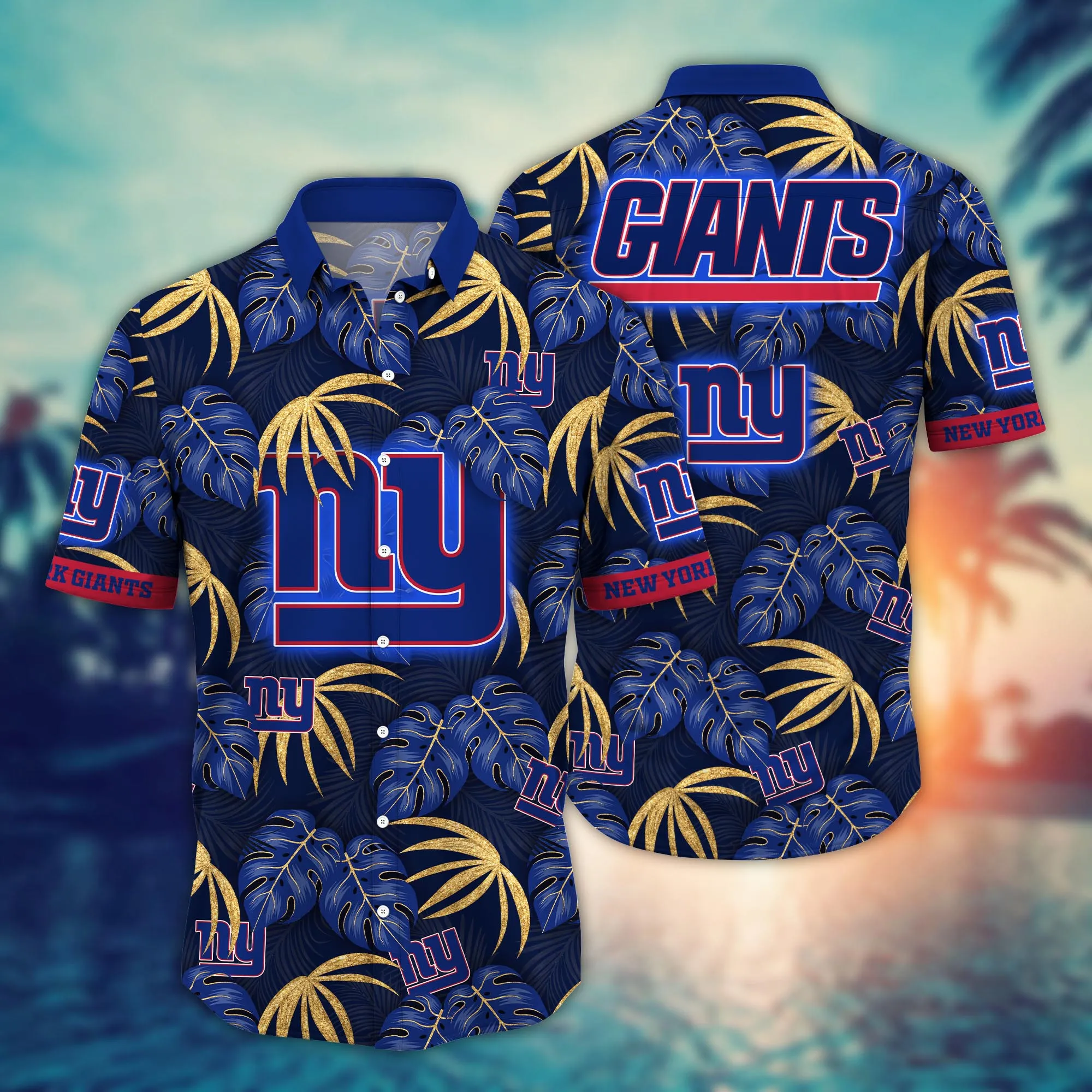 New York Giants NFL Hawaiian Shirt Parasols Aloha Shirt New York Giants NFL Hawaiian Shirt Parasols Aloha Shirt
