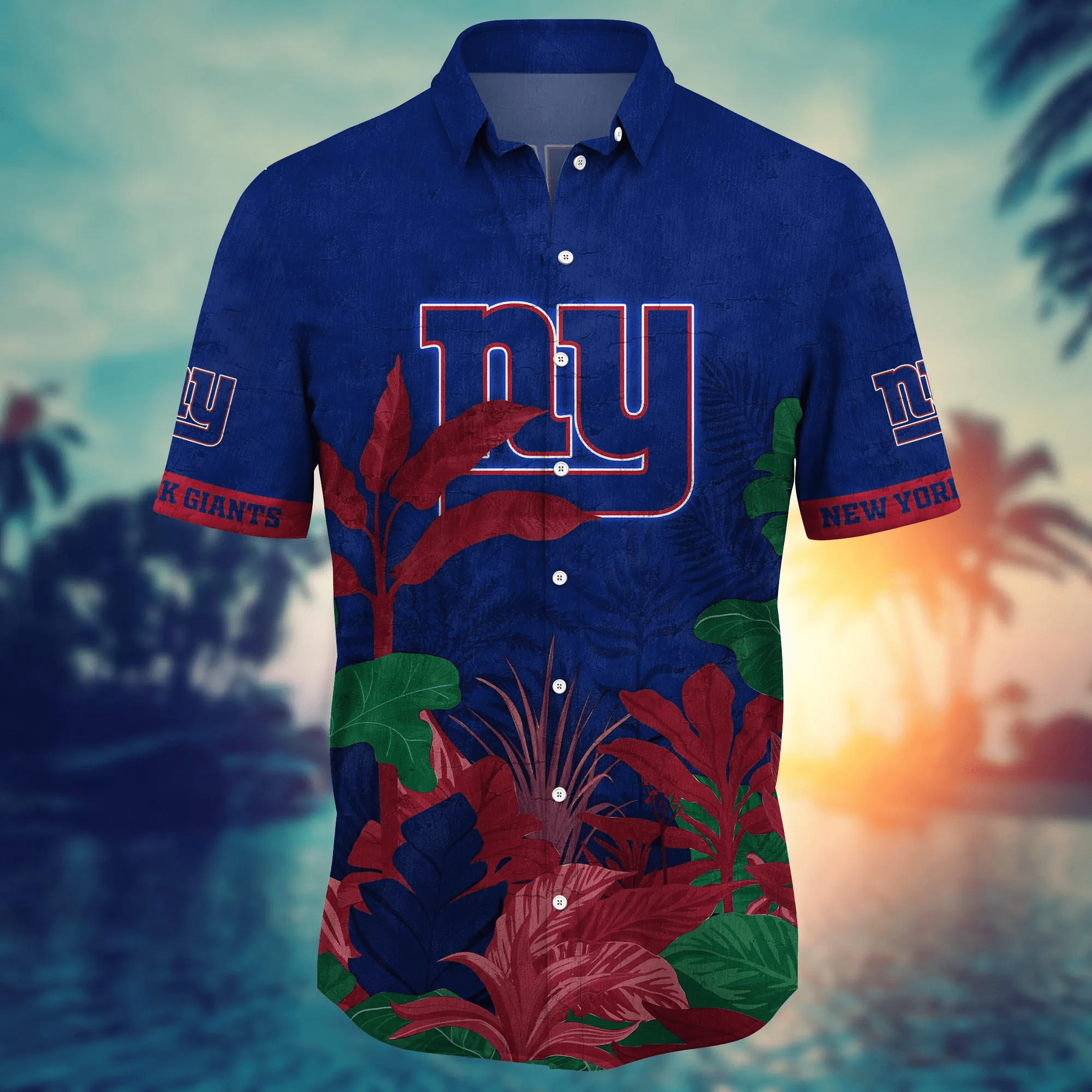 New York Giants NFL Hawaiian Shirt Sandcastles Aloha Shirt
