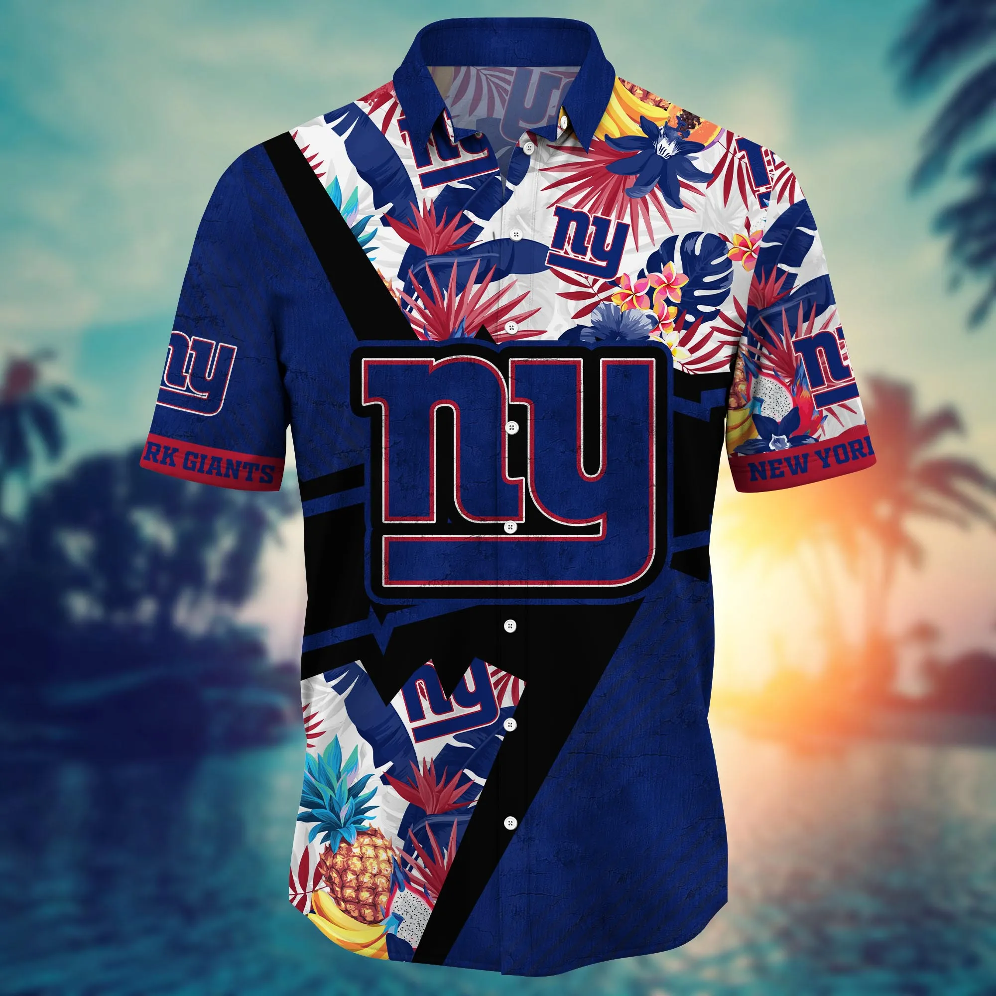 New York Giants NFL Hawaiian Shirt Warm Nights Aloha Shirt