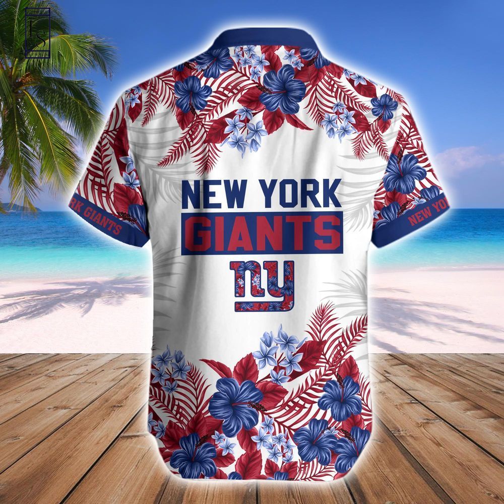 New York Giants Tropical Style Hawaiian Shirt Short Combo Set