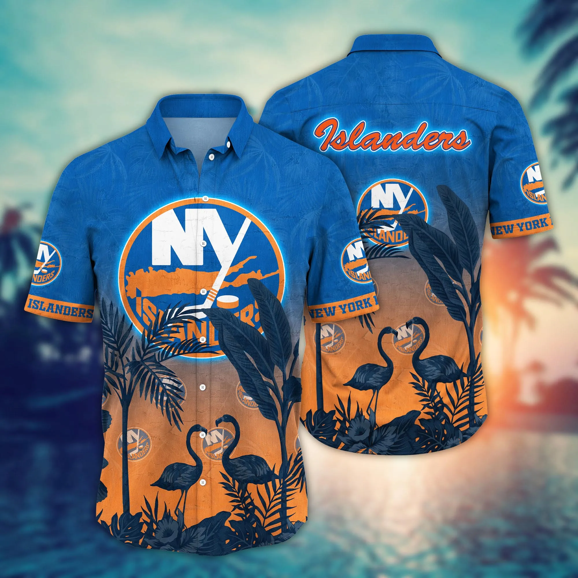 New York Islanders NHL Hawaiian Shirt Blooming Flowerstime Aloha Shirt New York Islanders NHL Hawaiian Shirt Blooming Flowerstime Aloha Shirt