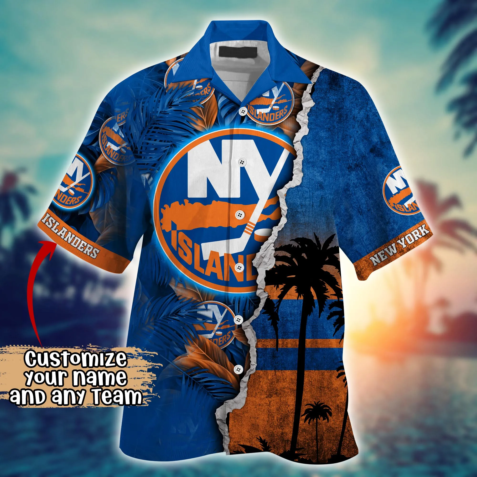 New York Islanders NHL Hawaiian Shirt Custom Brightness Aloha Shirt
