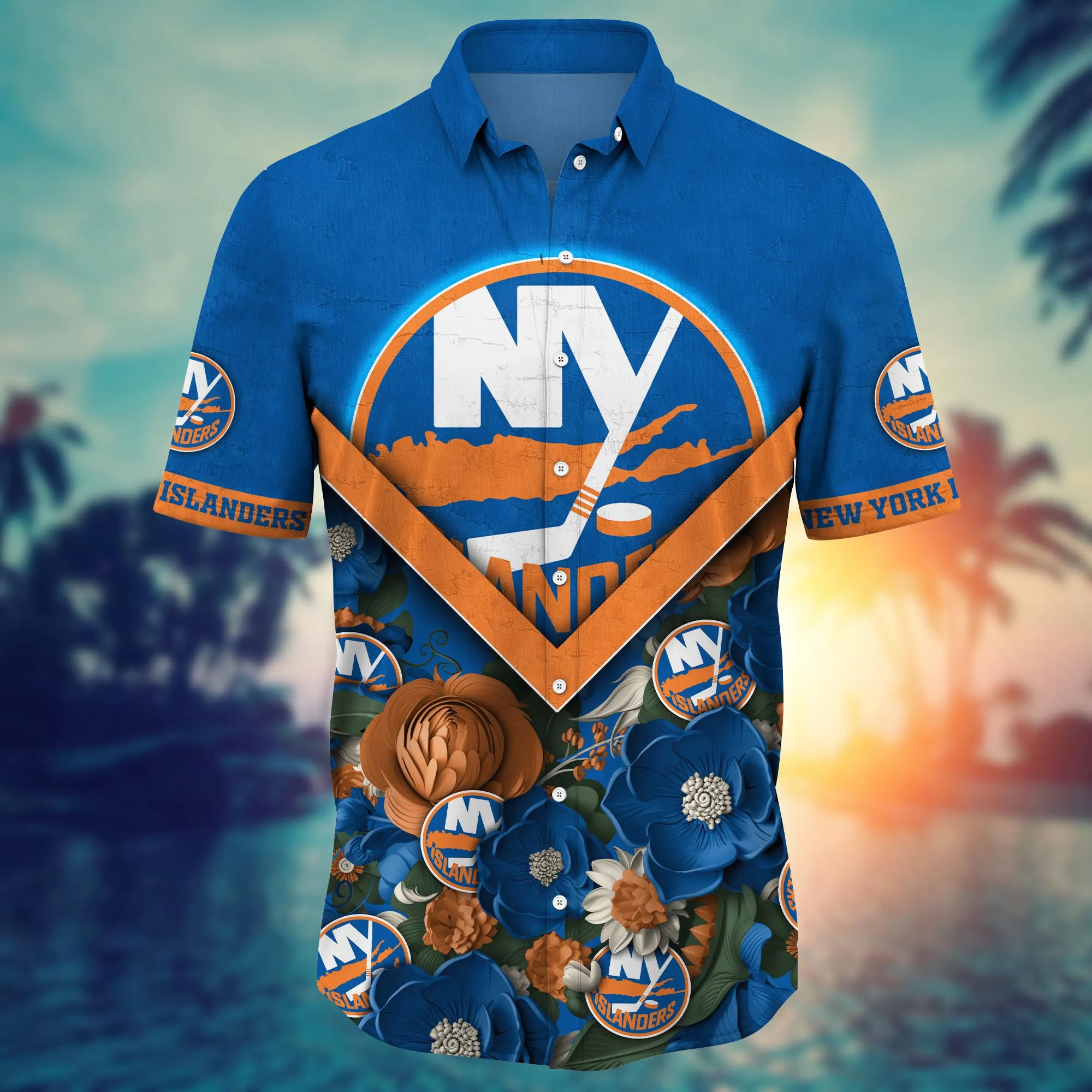 New York Islanders NHL Hawaiian Shirt Custom Hot Sands Aloha Shirt