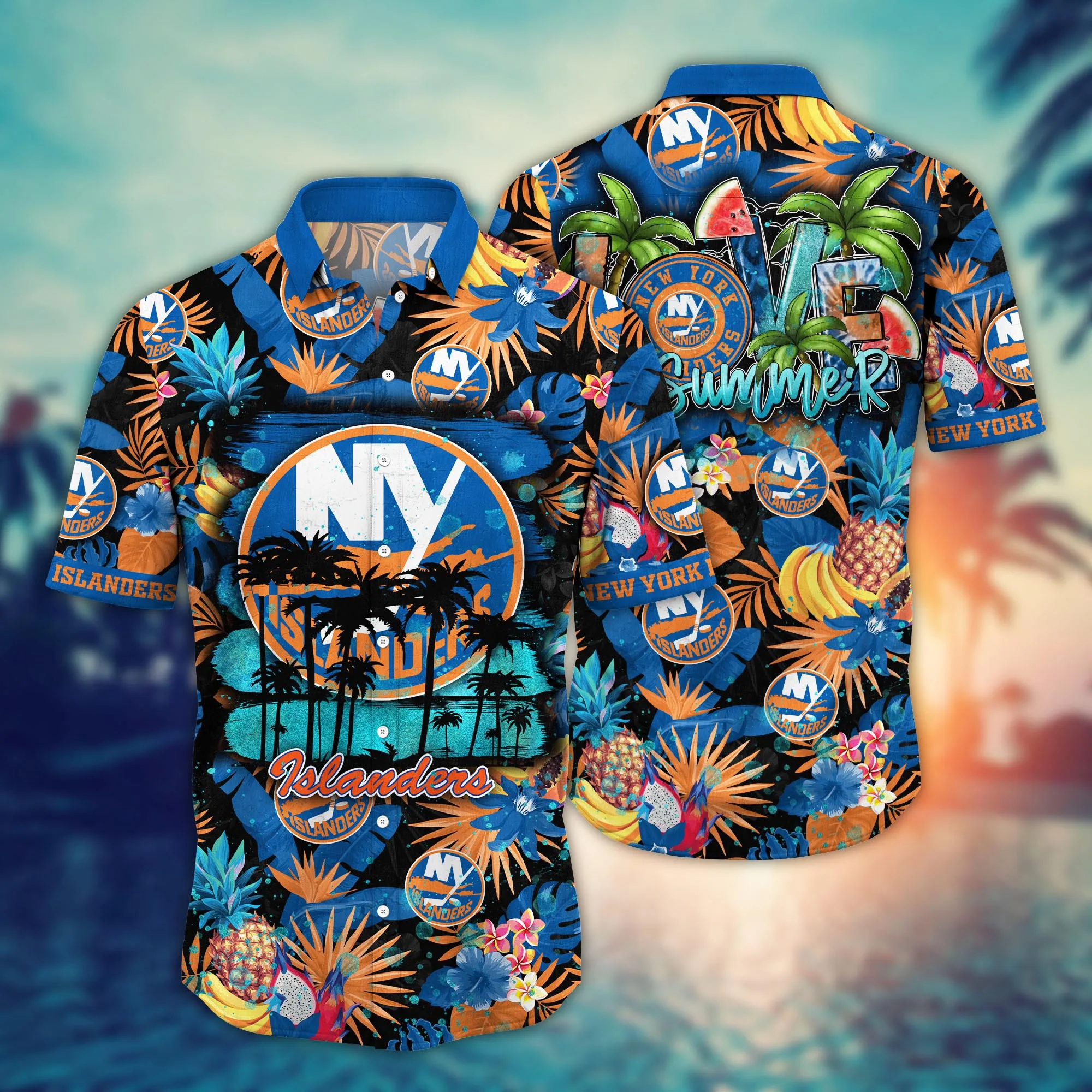 New York Islanders NHL Hawaiian Shirt Hikingtime Aloha Shirt New York Islanders NHL Hawaiian Shirt Hikingtime Aloha Shirt
