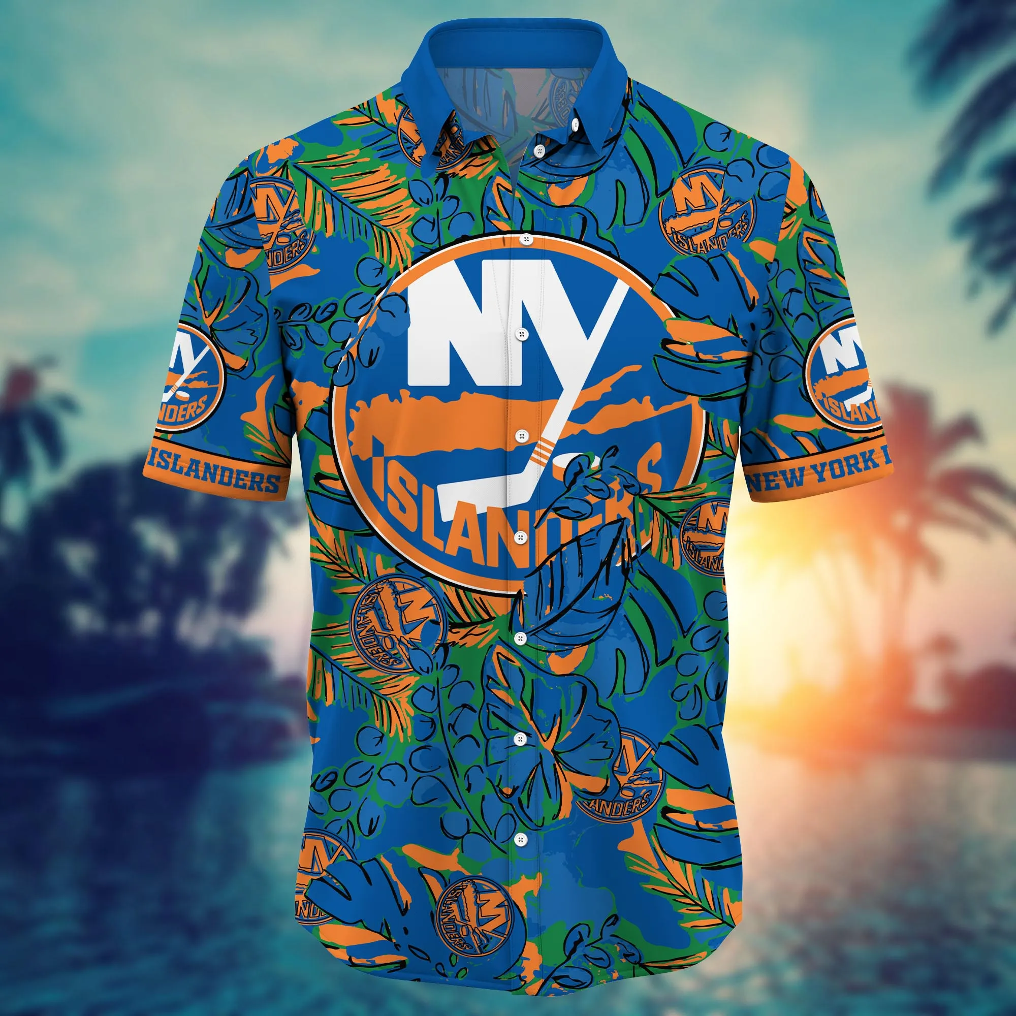 New York Islanders NHL Hawaiian Shirt Ocean Waves Aloha Shirt