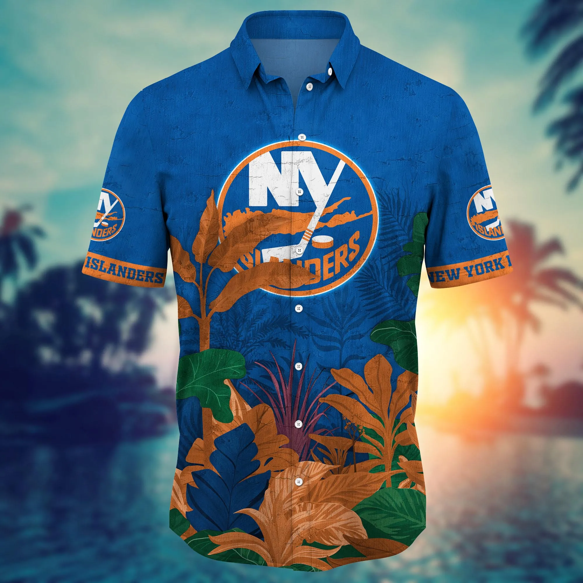 New York Islanders NHL Hawaiian Shirt Outdoor Movies Aloha Shirt