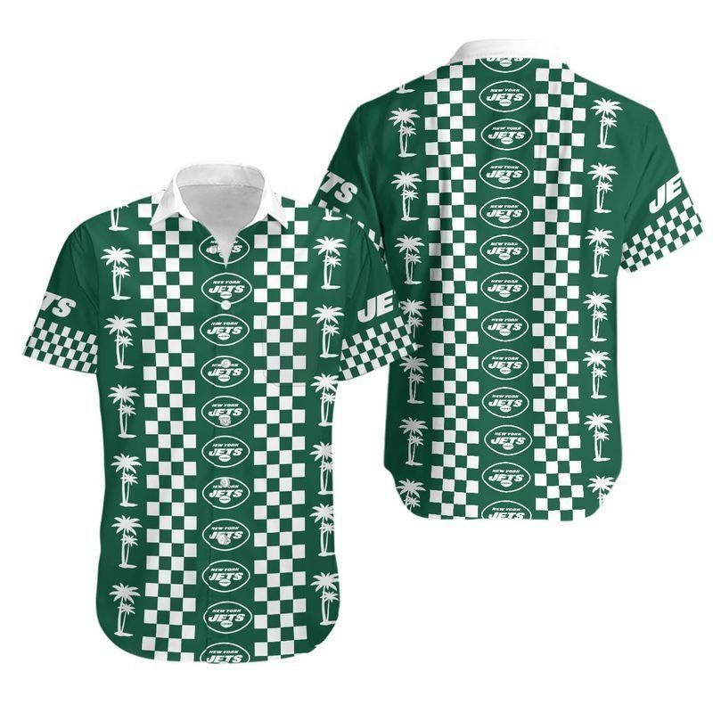 New York Jets Coconut Trees Hawaii Shirt And Shorts Summer Collection