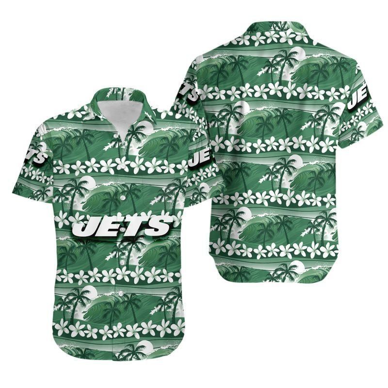 New York Jets Coconut Trees NFL Gift For Fan Hawaii Shirt And Shorts Shirt