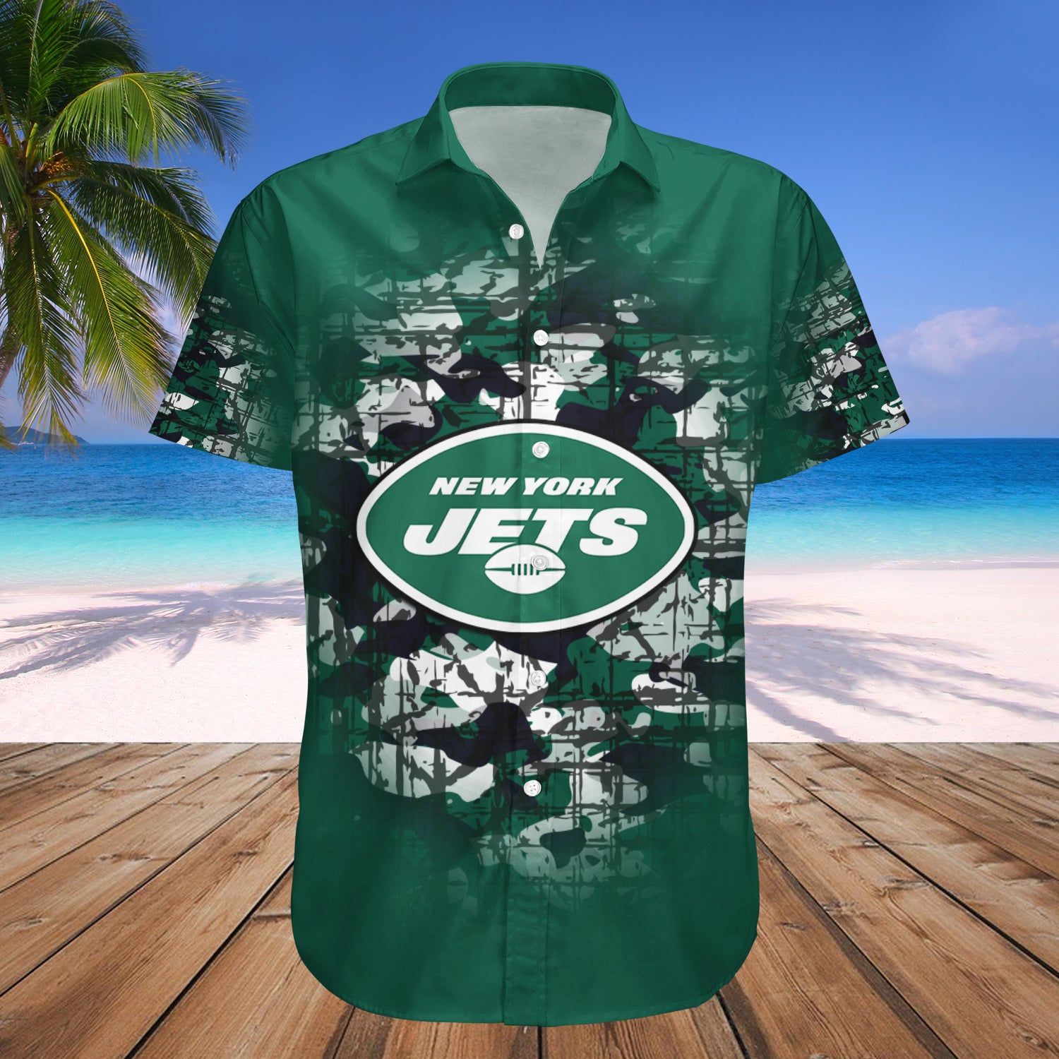 New York Jets Hawaii Shirt Camouflage Vintage – NFL