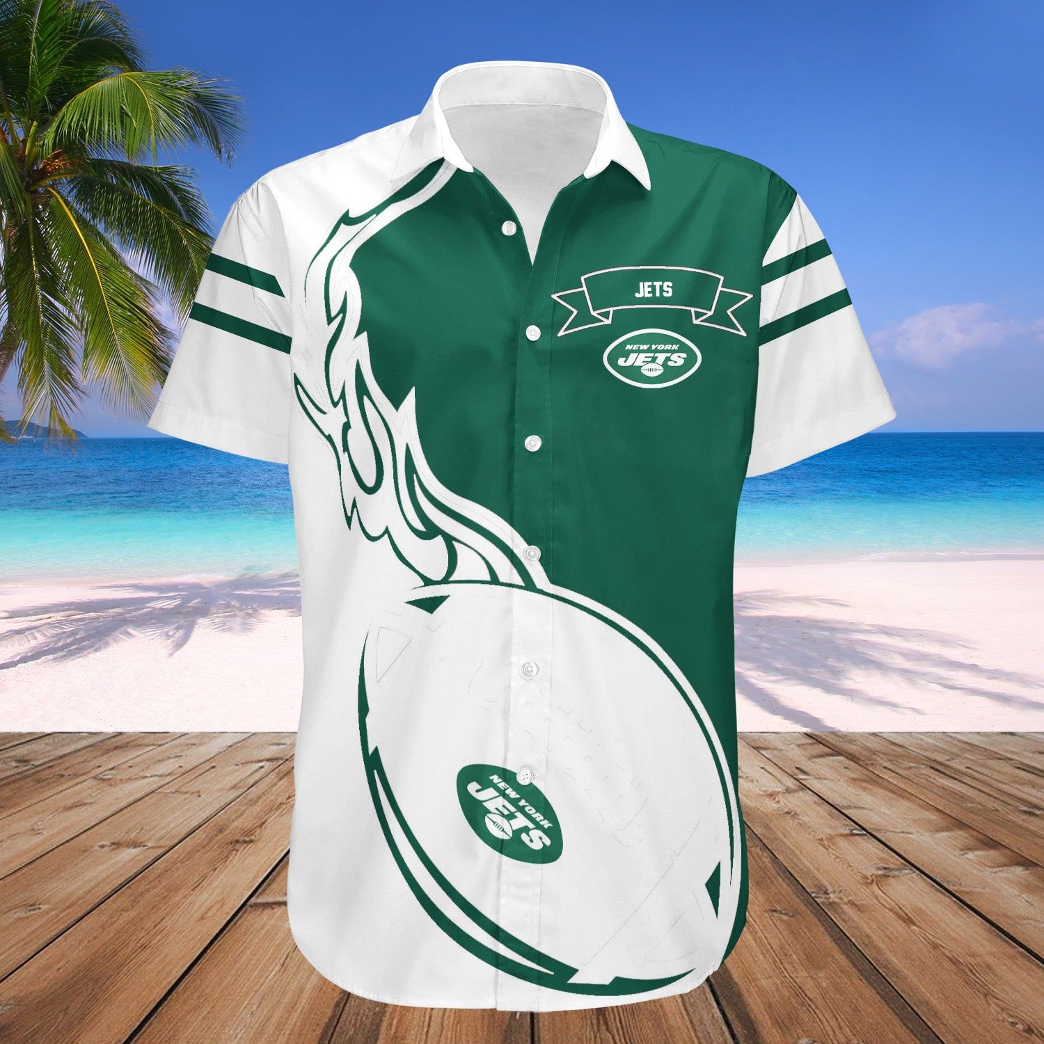 New York Jets Hawaii Shirt Flame Ball – NFL