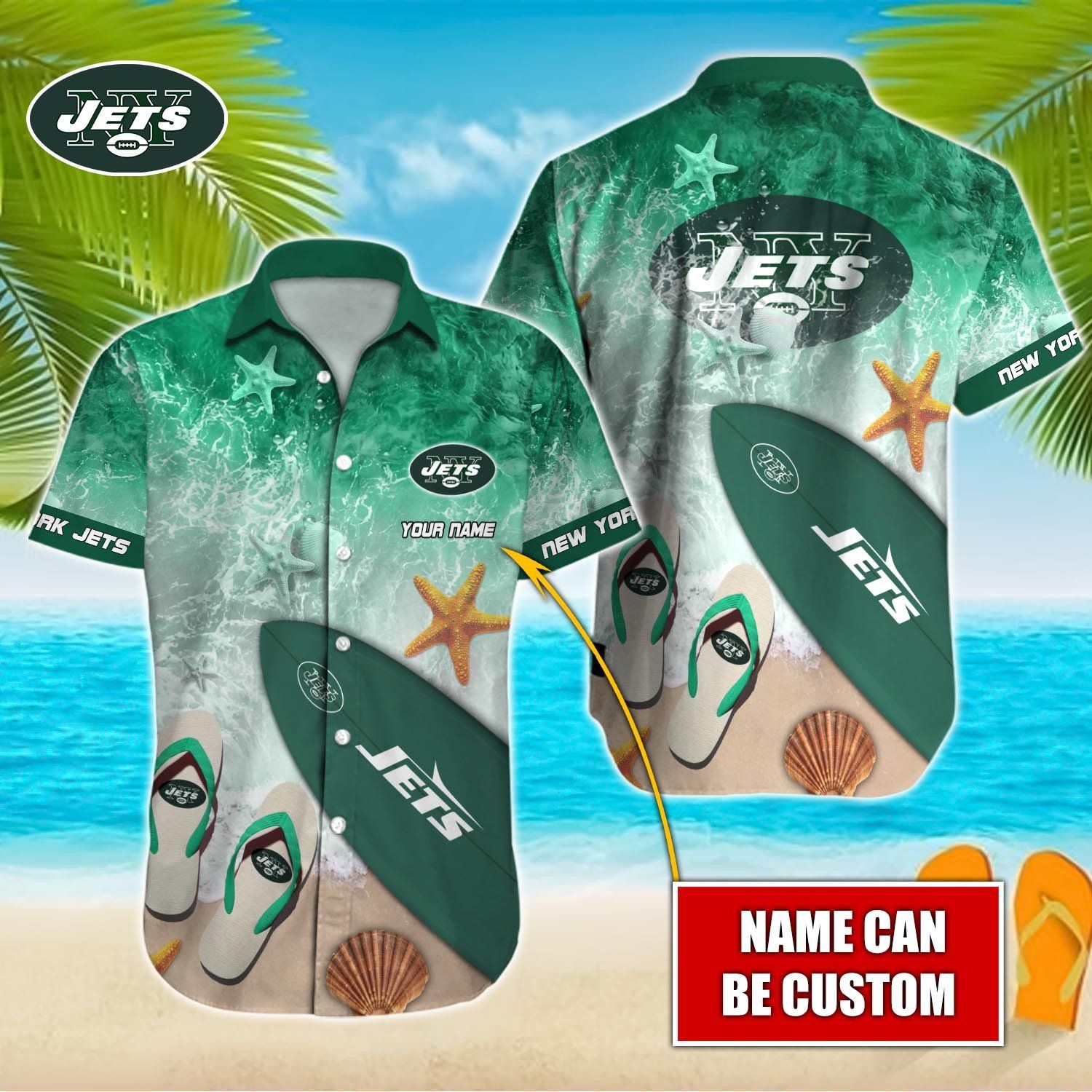 New York Jets Hawaiian Enigma Custom Ensemble