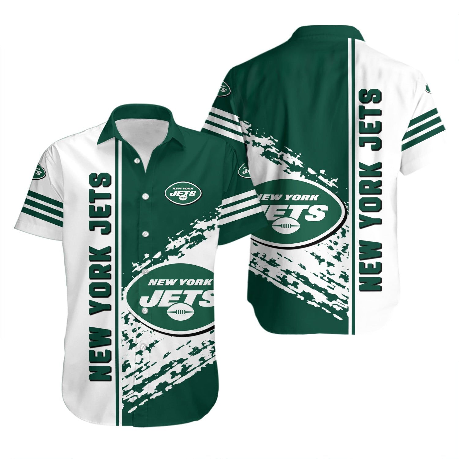 New York Jets Hawaiian Shirt Quarter Style – NFL
