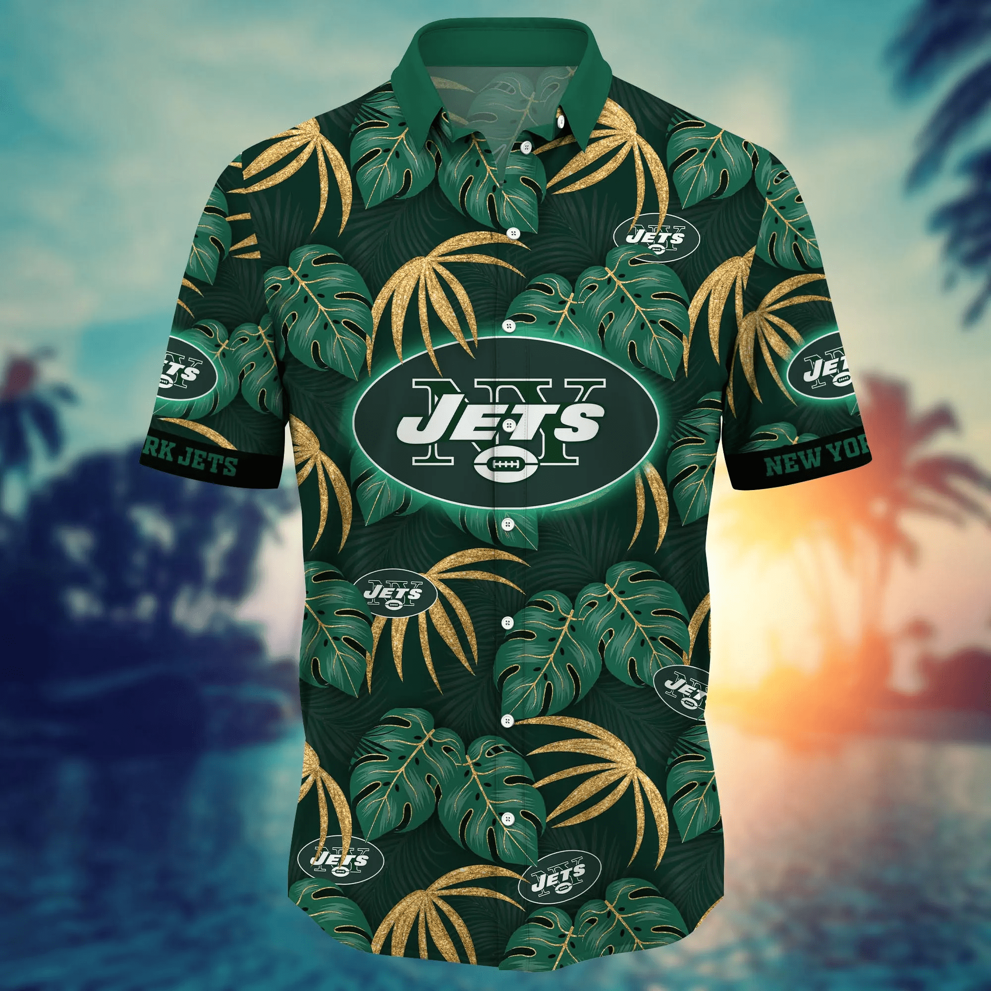 New York Jets NFL Hawaiian Shirt Daylight Aloha Shirt