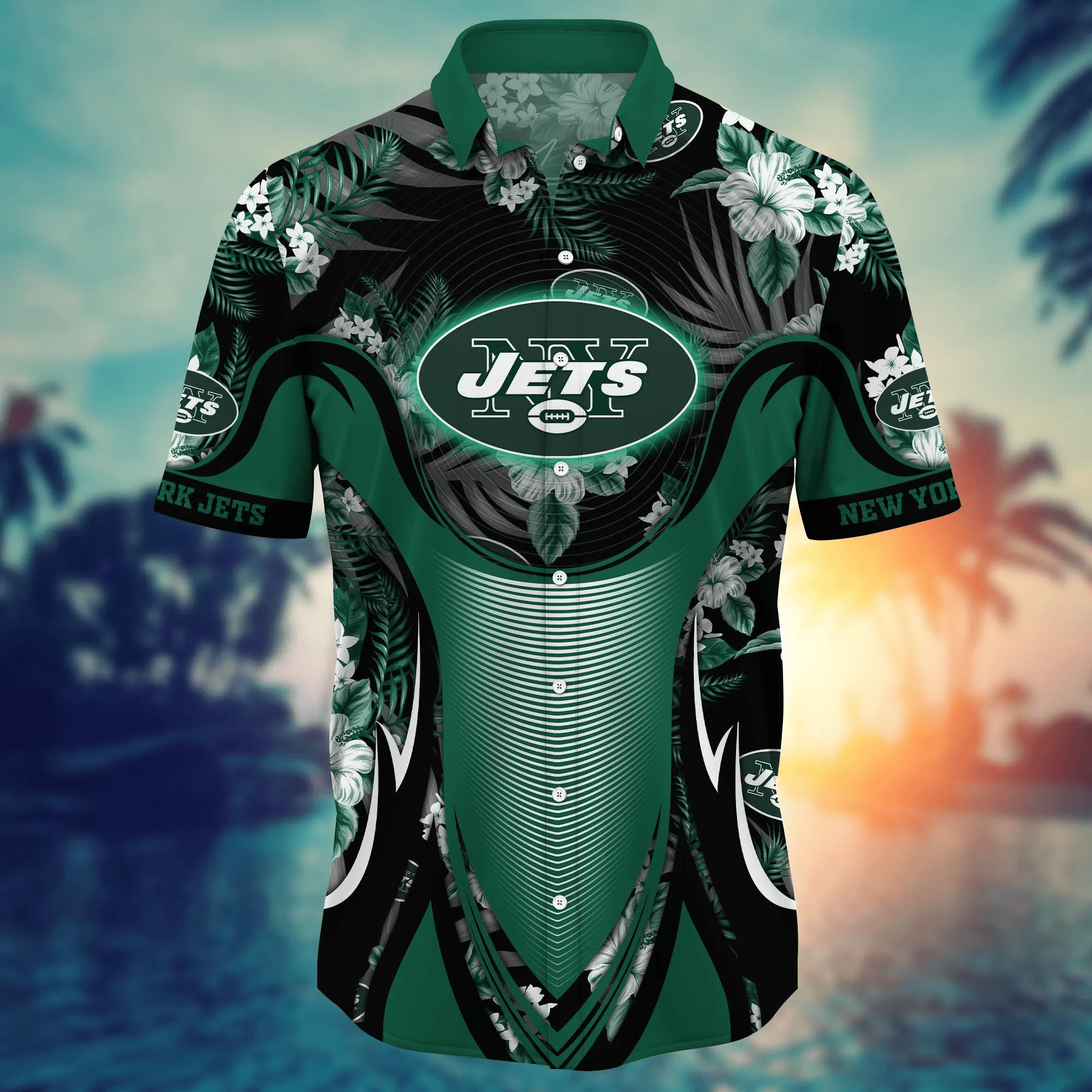 New York Jets NFL Hawaiian Shirt Travel Aloha Shirt