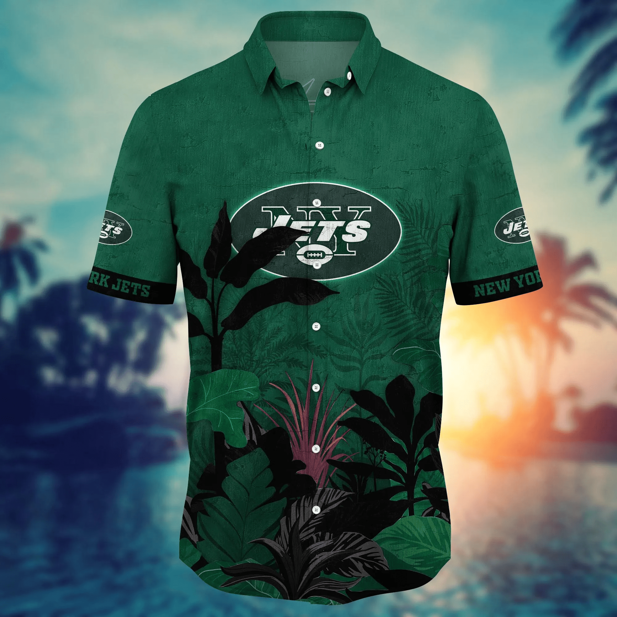 New York Jets NFL Hawaiian Shirt Tropical Aloha Shirt
