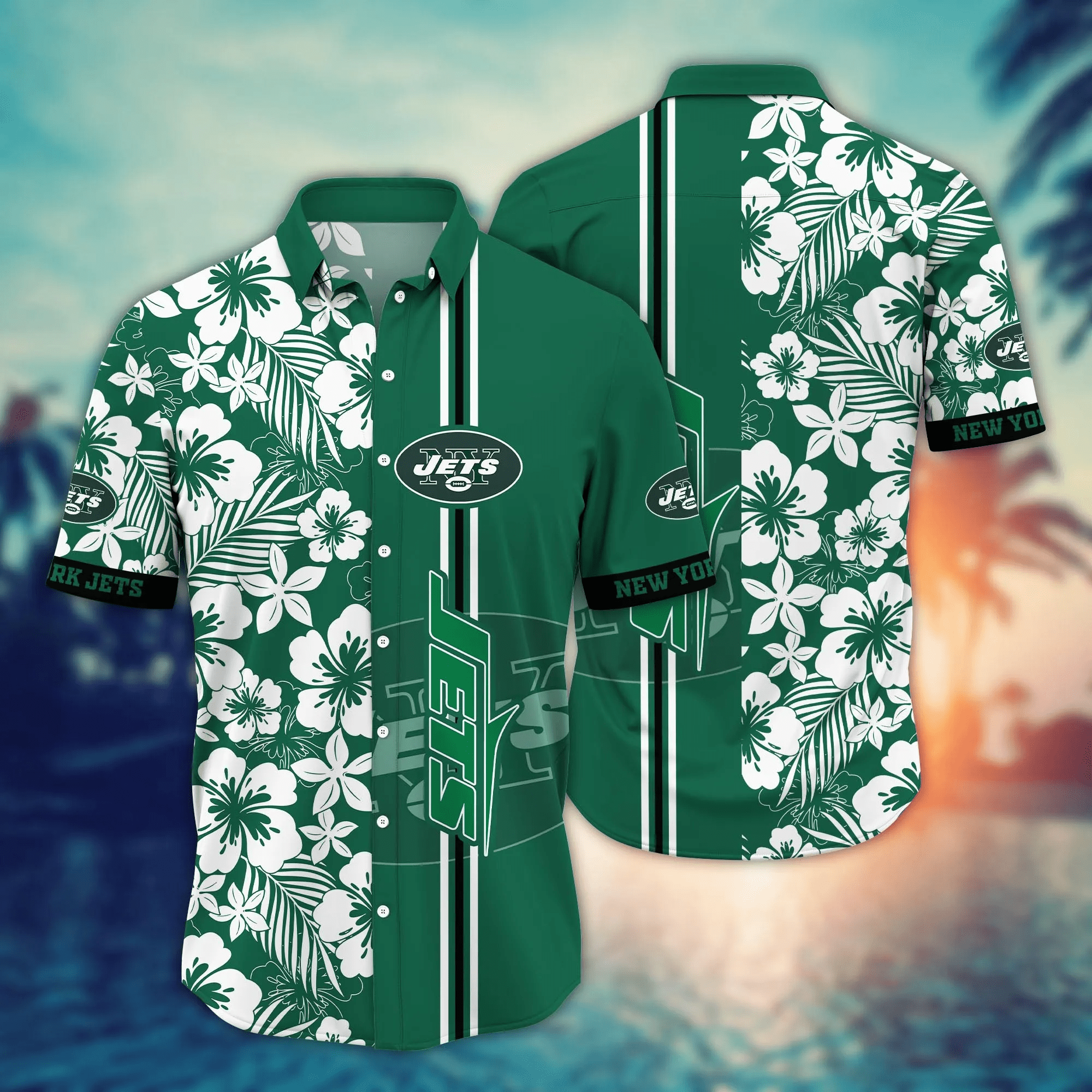 New York Jets NFL Hawaiian Shirt Umbrellas (For Sun)Time Tournament Play Shirts