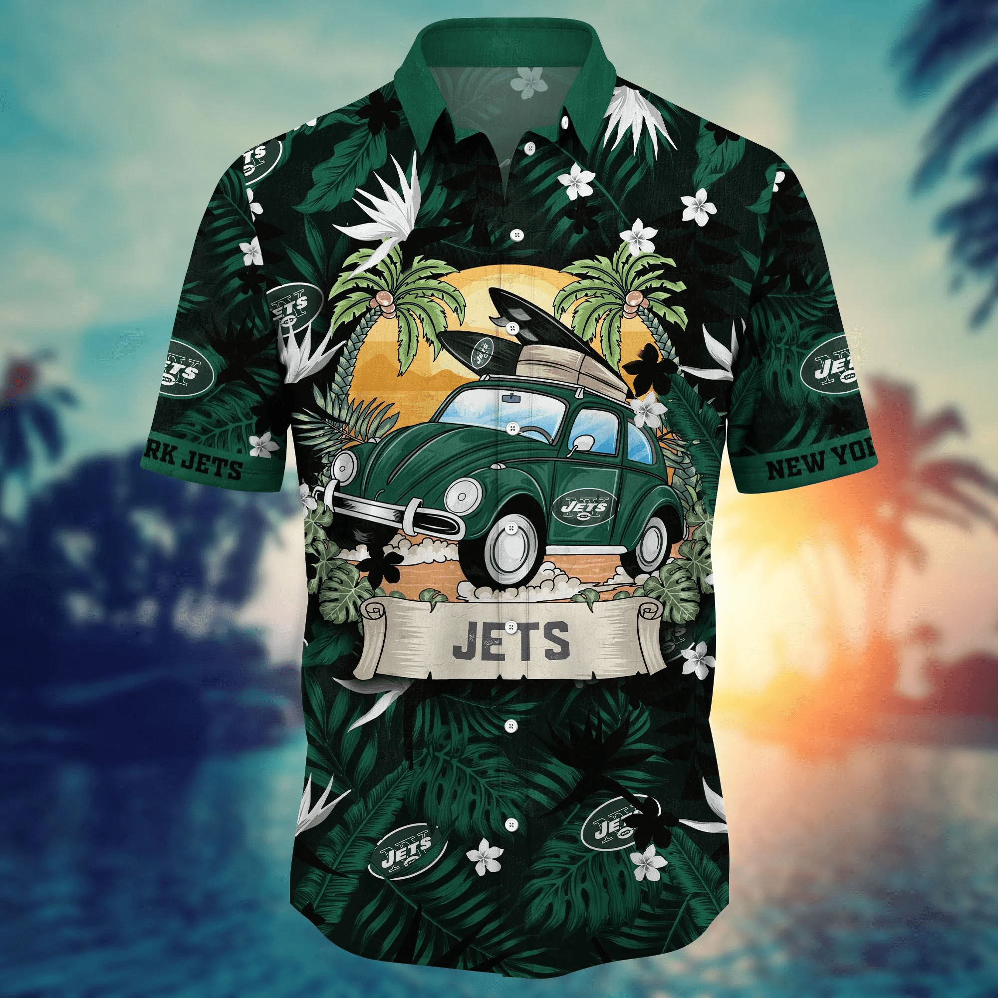New York Jets NFL Hawaiian Shirt Water Sportstime Aloha Shirt